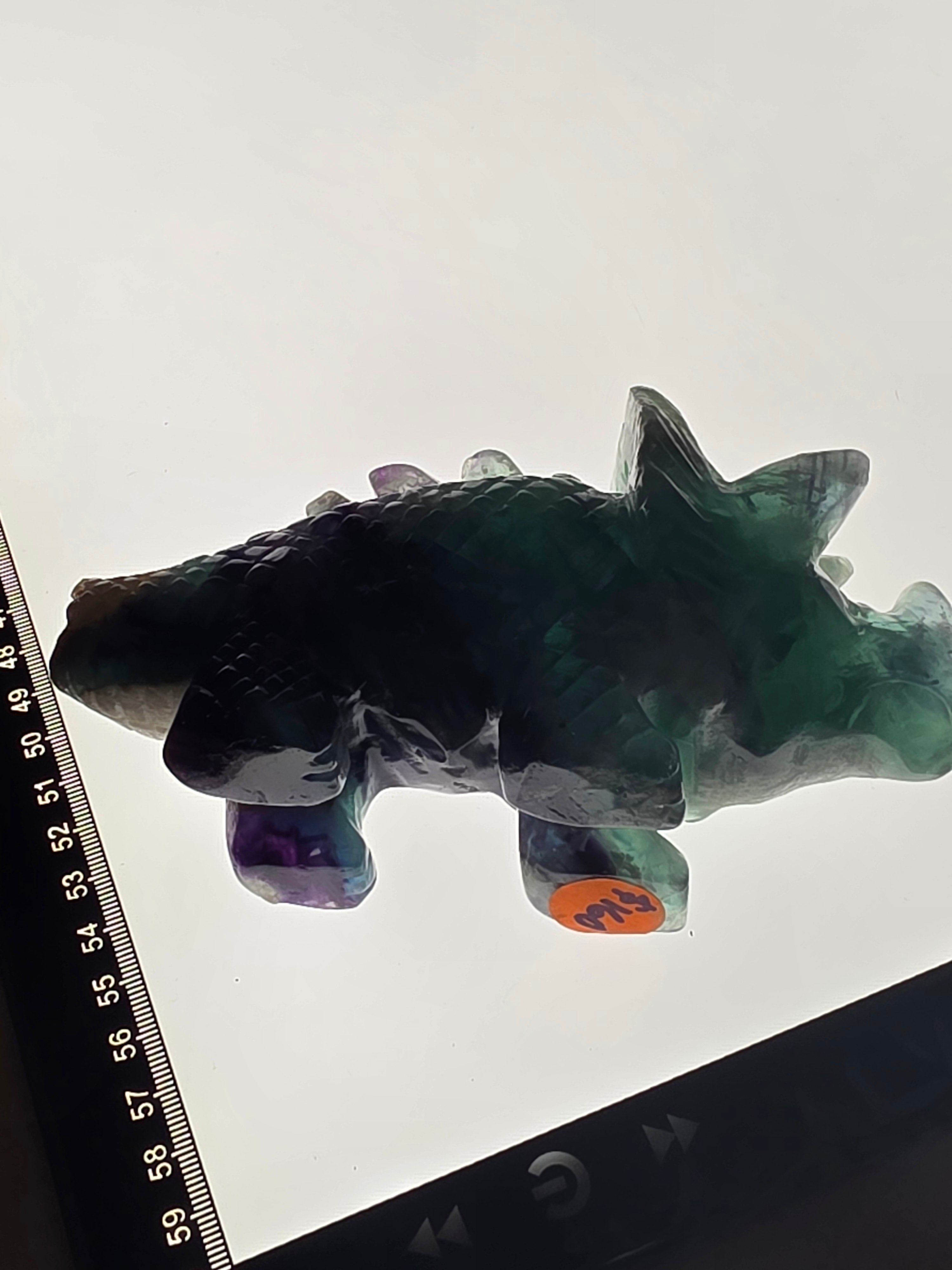 Feather Fluorite Triceratops