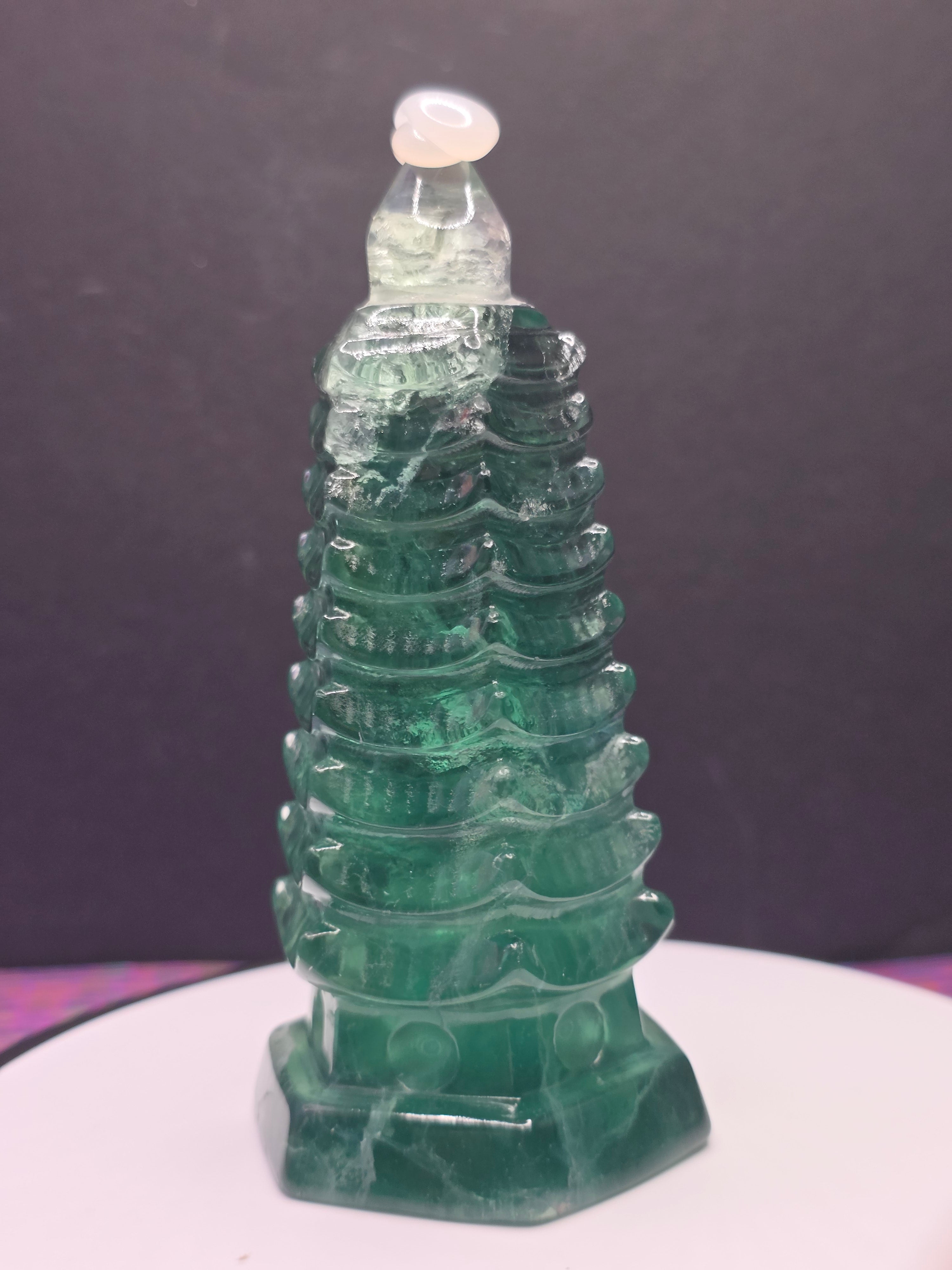 Green Fluorite Pagoda