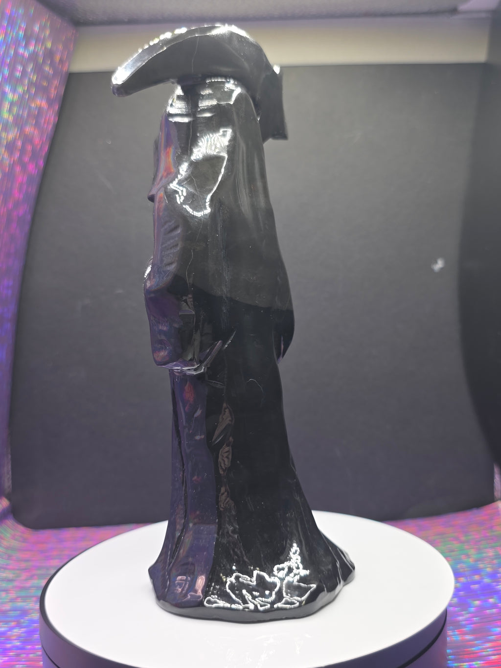 Black and Grey Serpentine Grim Reaper with Scythe