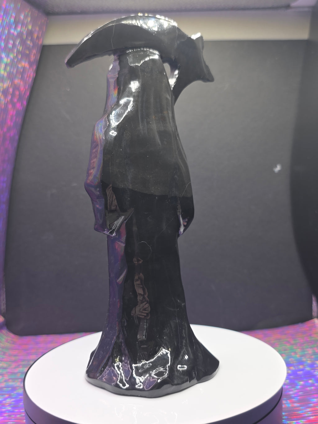 Black and Grey Serpentine Grim Reaper with Scythe