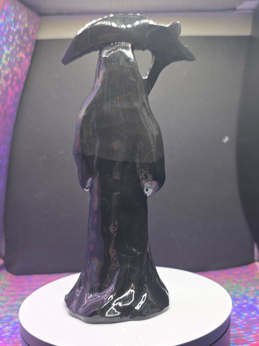 Black and Grey Serpentine Grim Reaper with Scythe