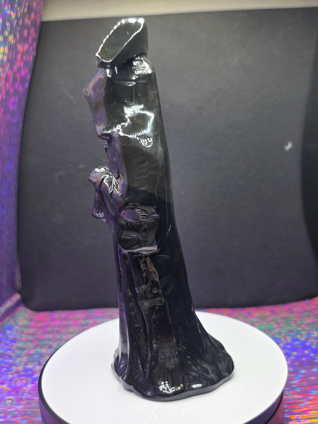 Black and Grey Serpentine Grim Reaper with Scythe