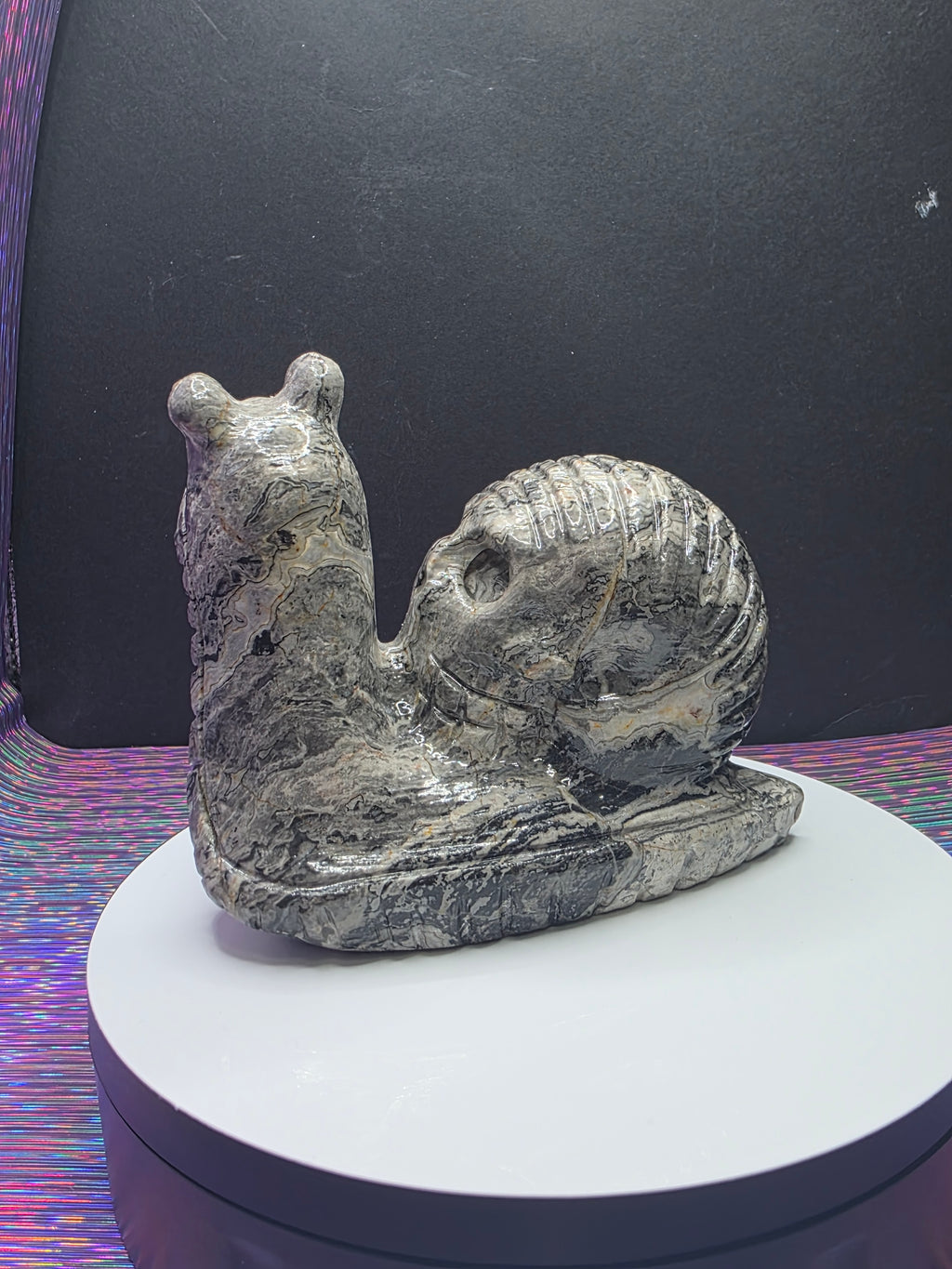 Picture Jasper Snail with Skull Shell