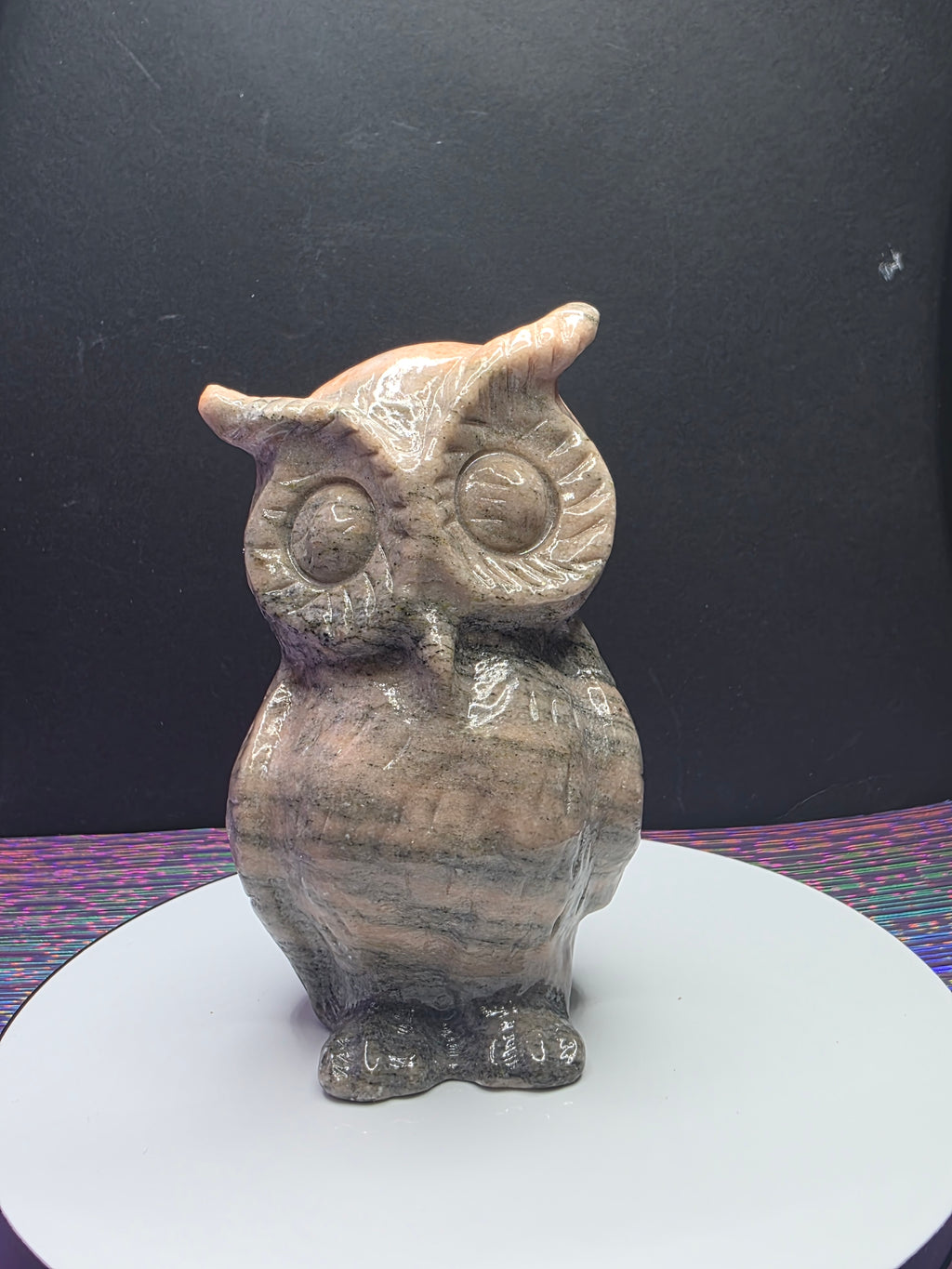Pink Zebra Jasper Owl