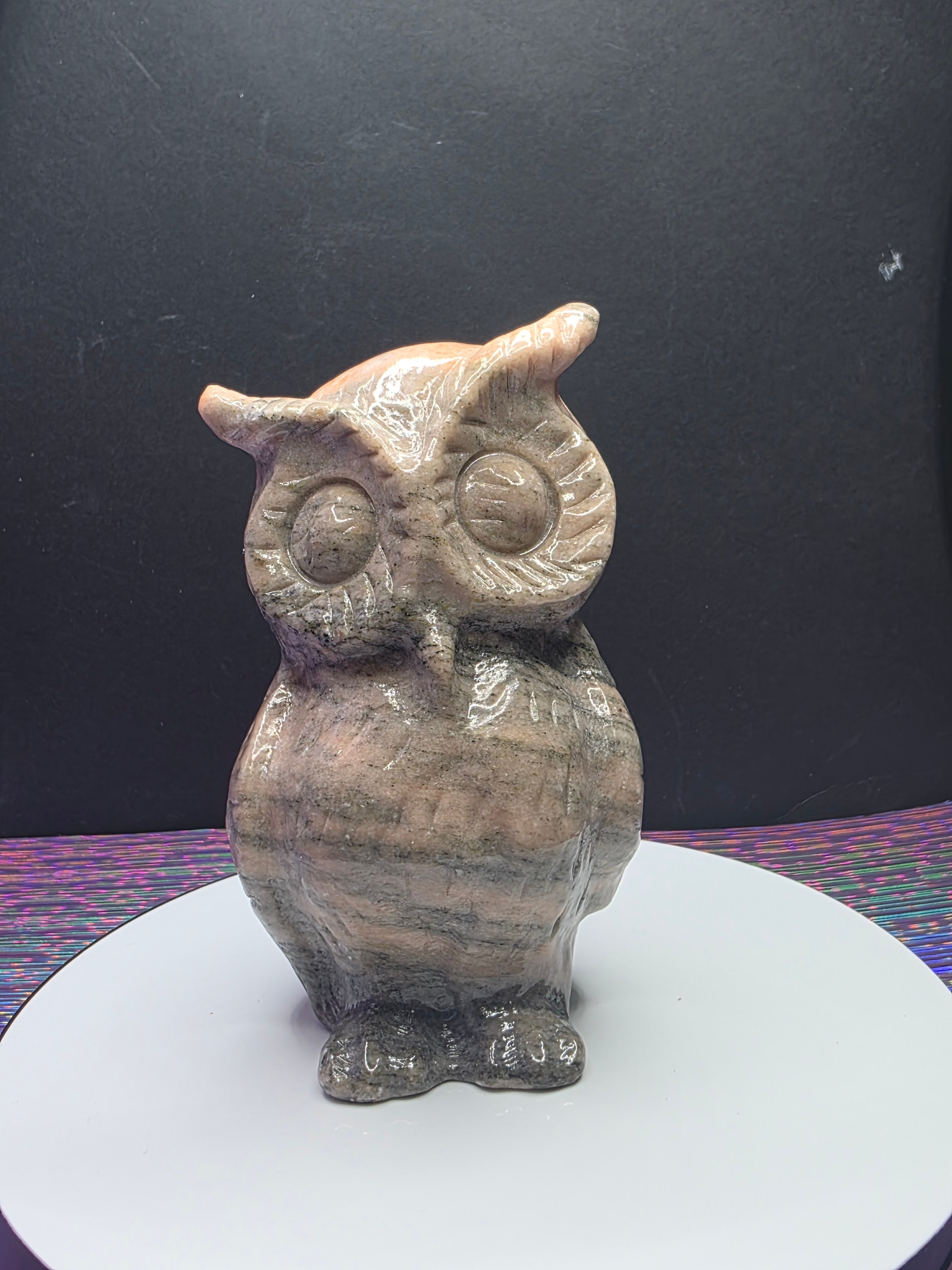 Pink Zebra Jasper Owl