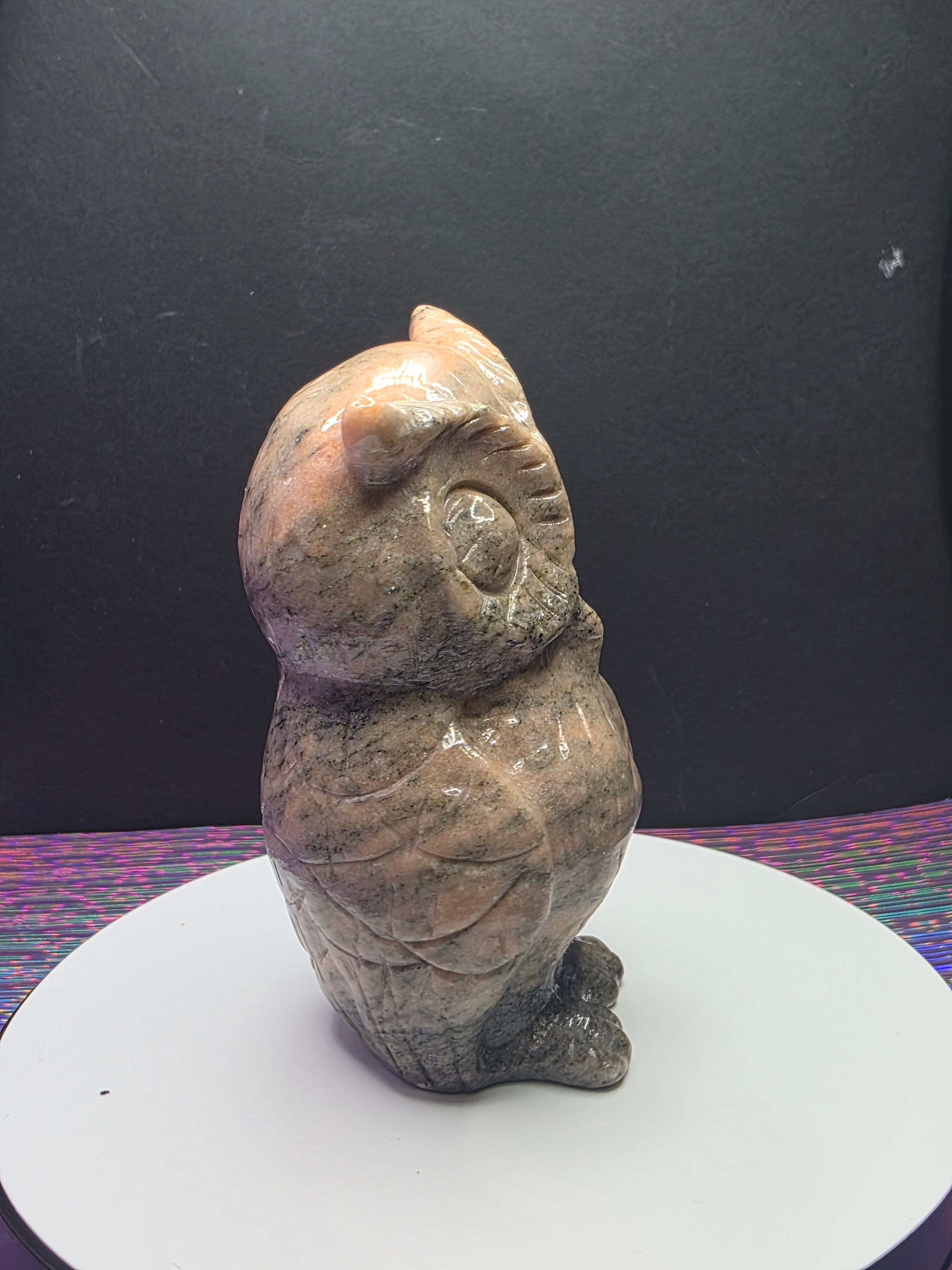 Pink Zebra Jasper Owl