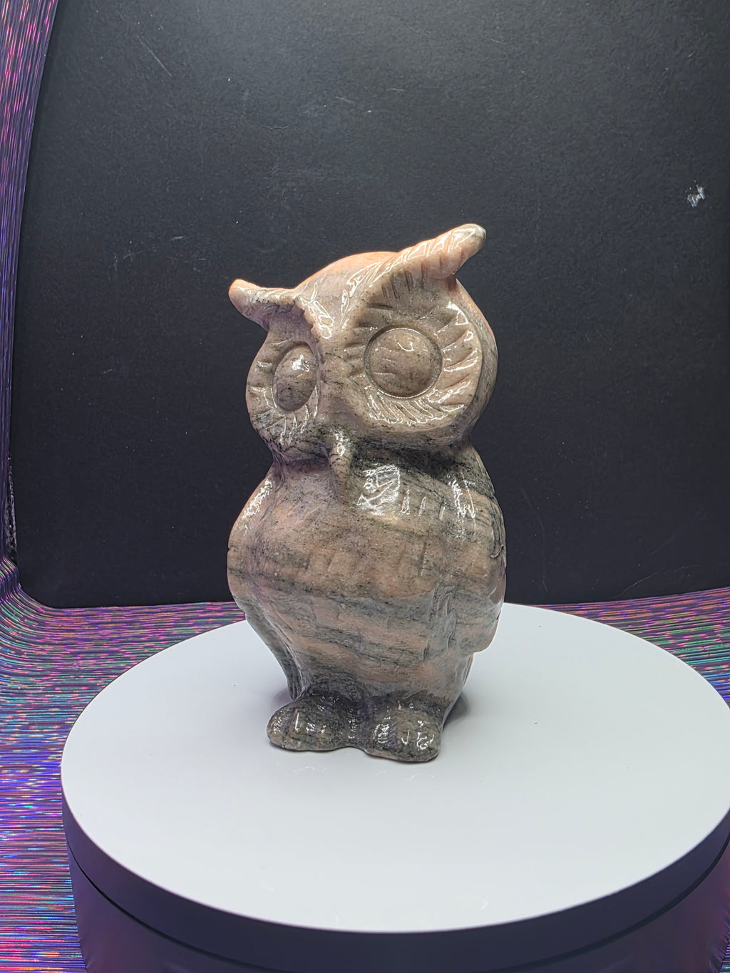 Pink Zebra Jasper Owl