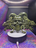 Nephrite Jade Skull with Dragon Carving