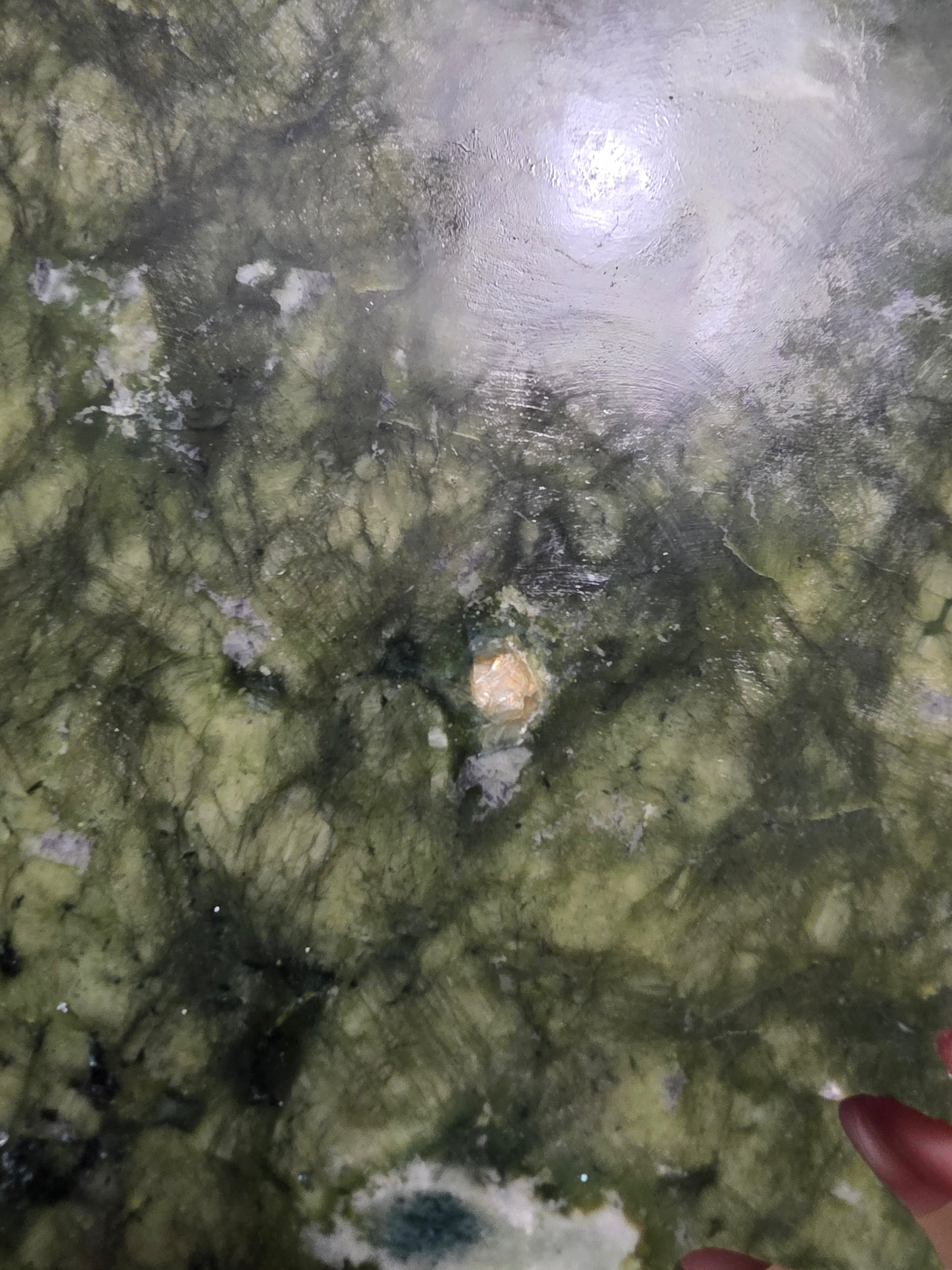 Nephrite Jade Skull with Dragon Carving