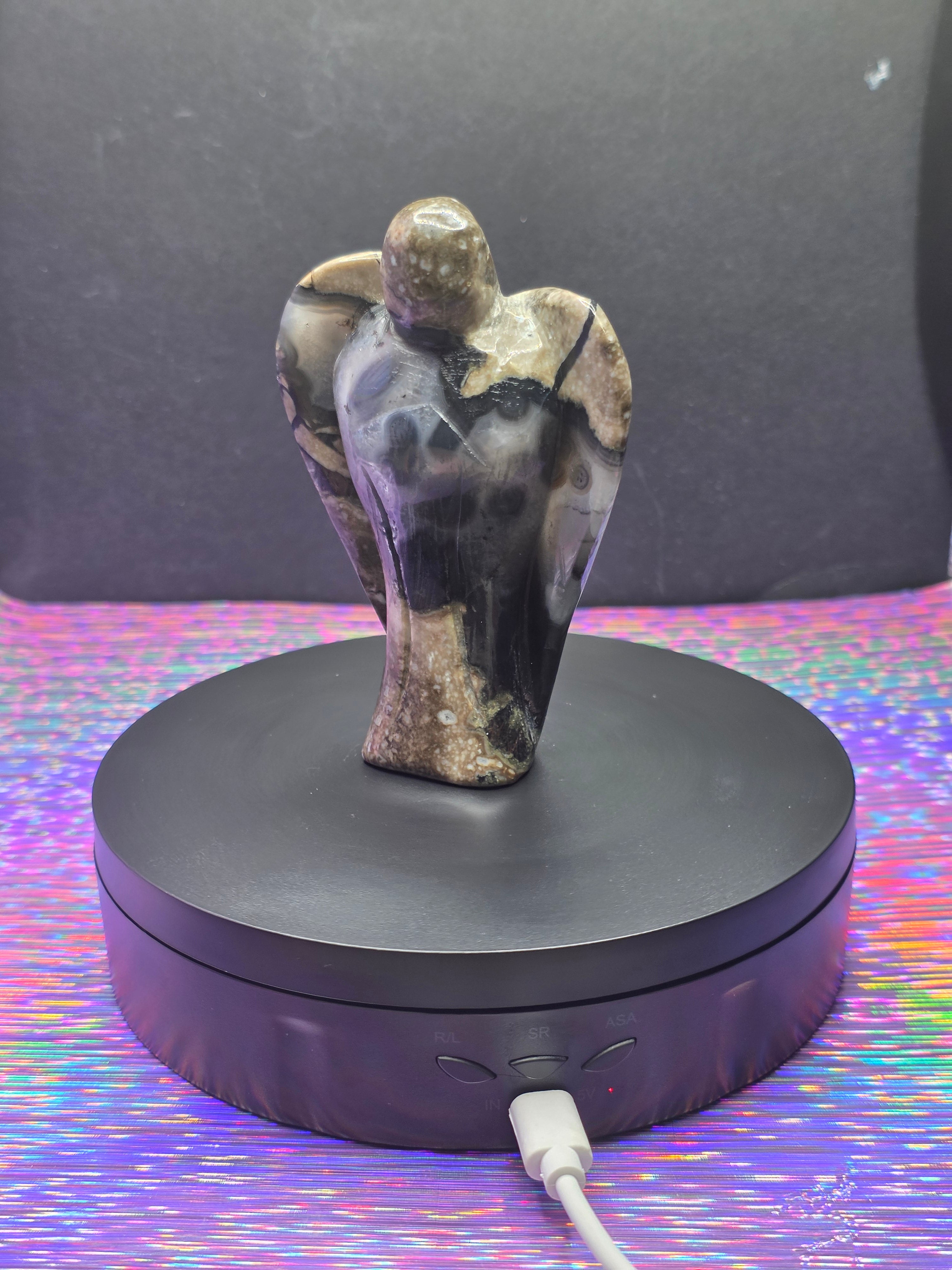 Volcano Agate Angel A Carving