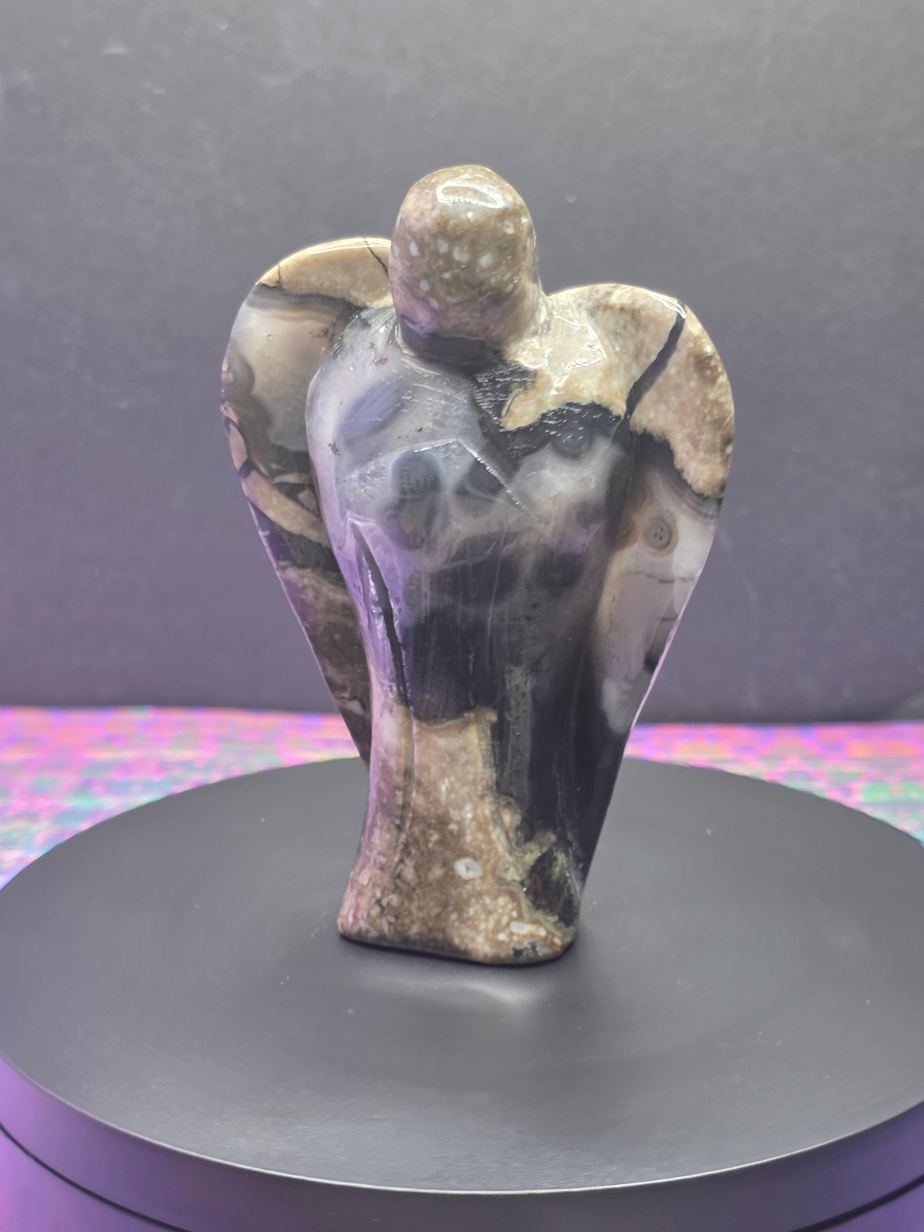 Volcano Agate Angel A Carving