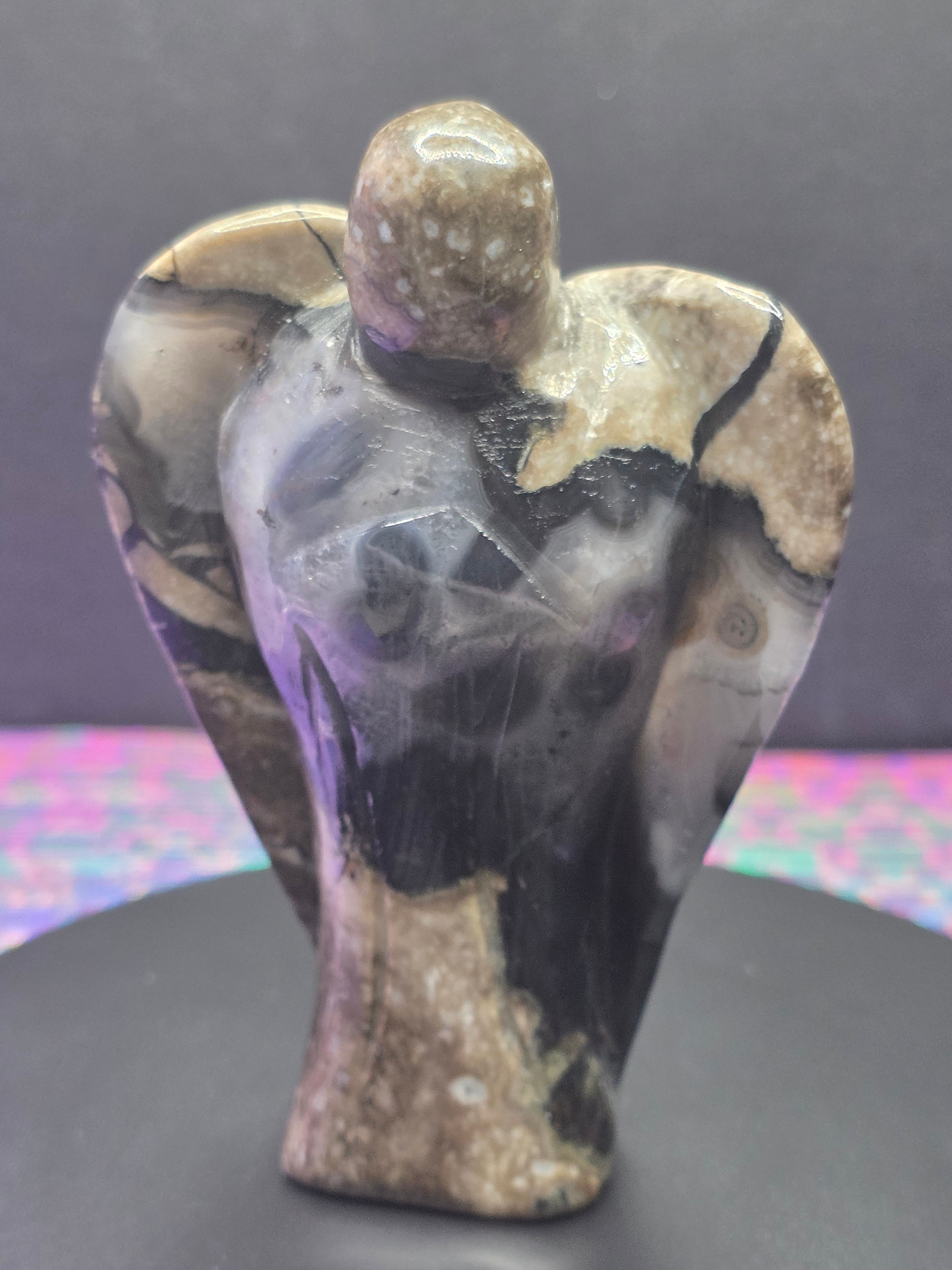 Volcano Agate Angel A Carving