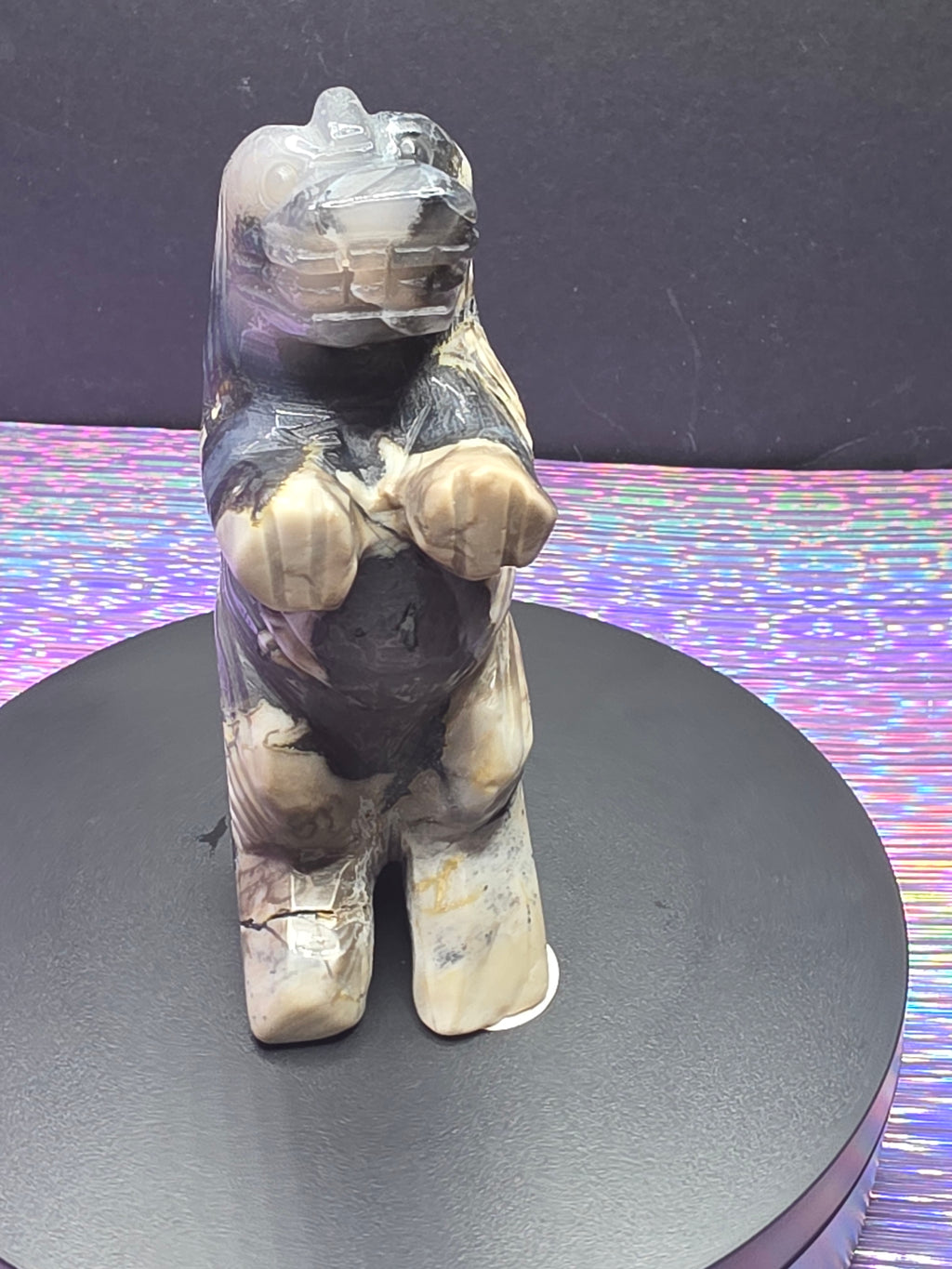 Volcano Agate Standing Godzilla Carving
