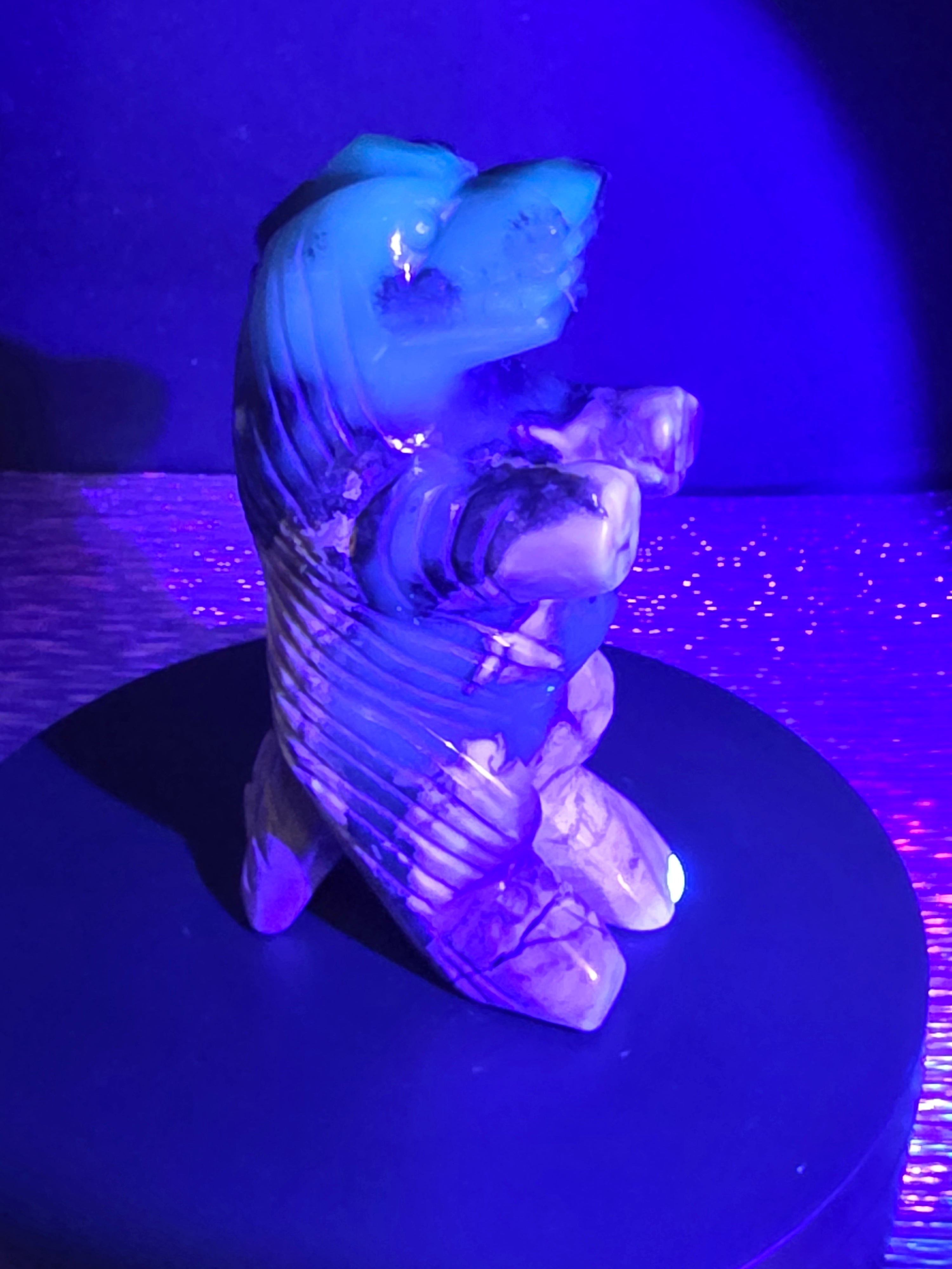 Volcano Agate Standing Godzilla Carving