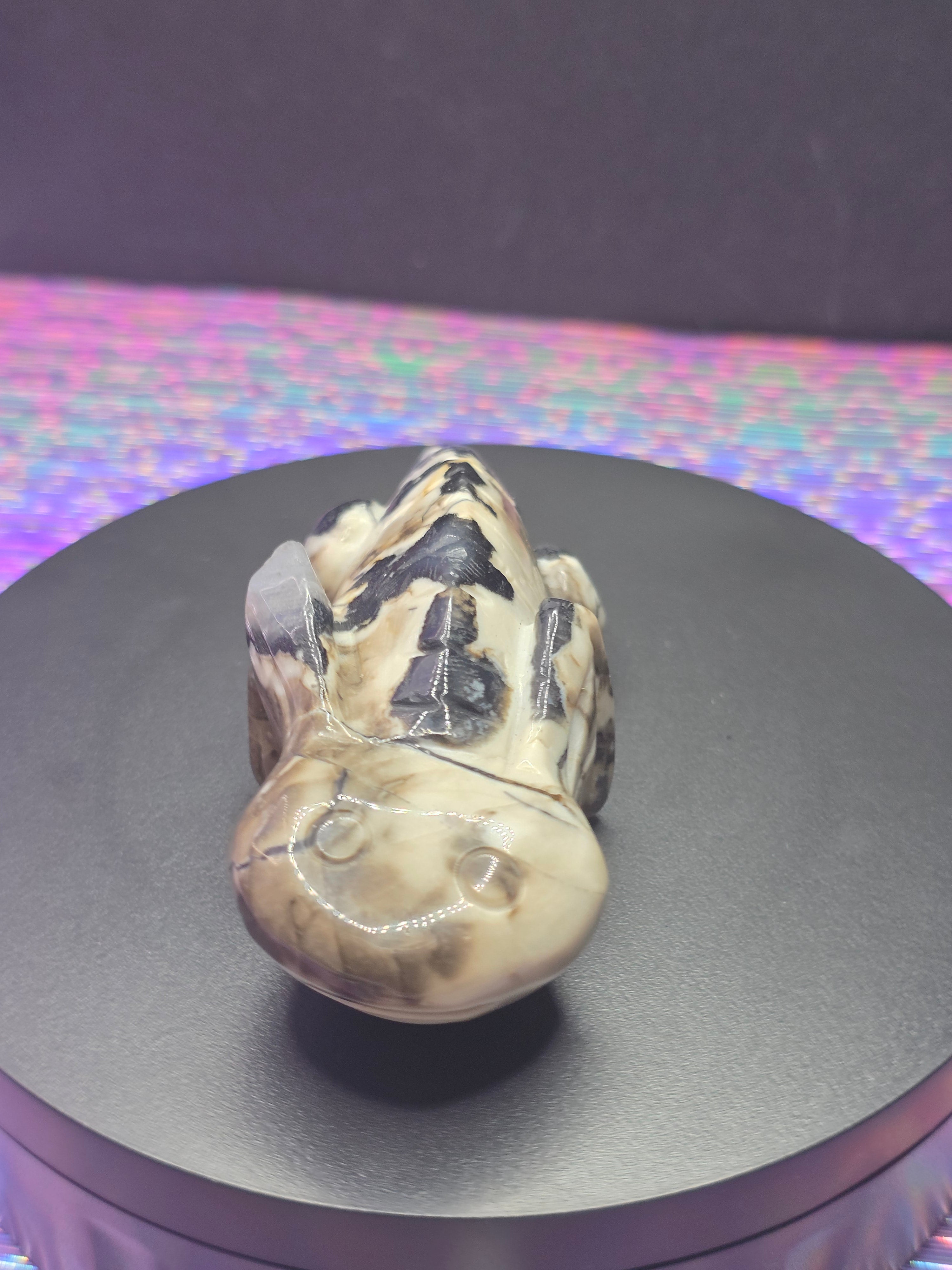 Volcano Agate Axolotl Carving A