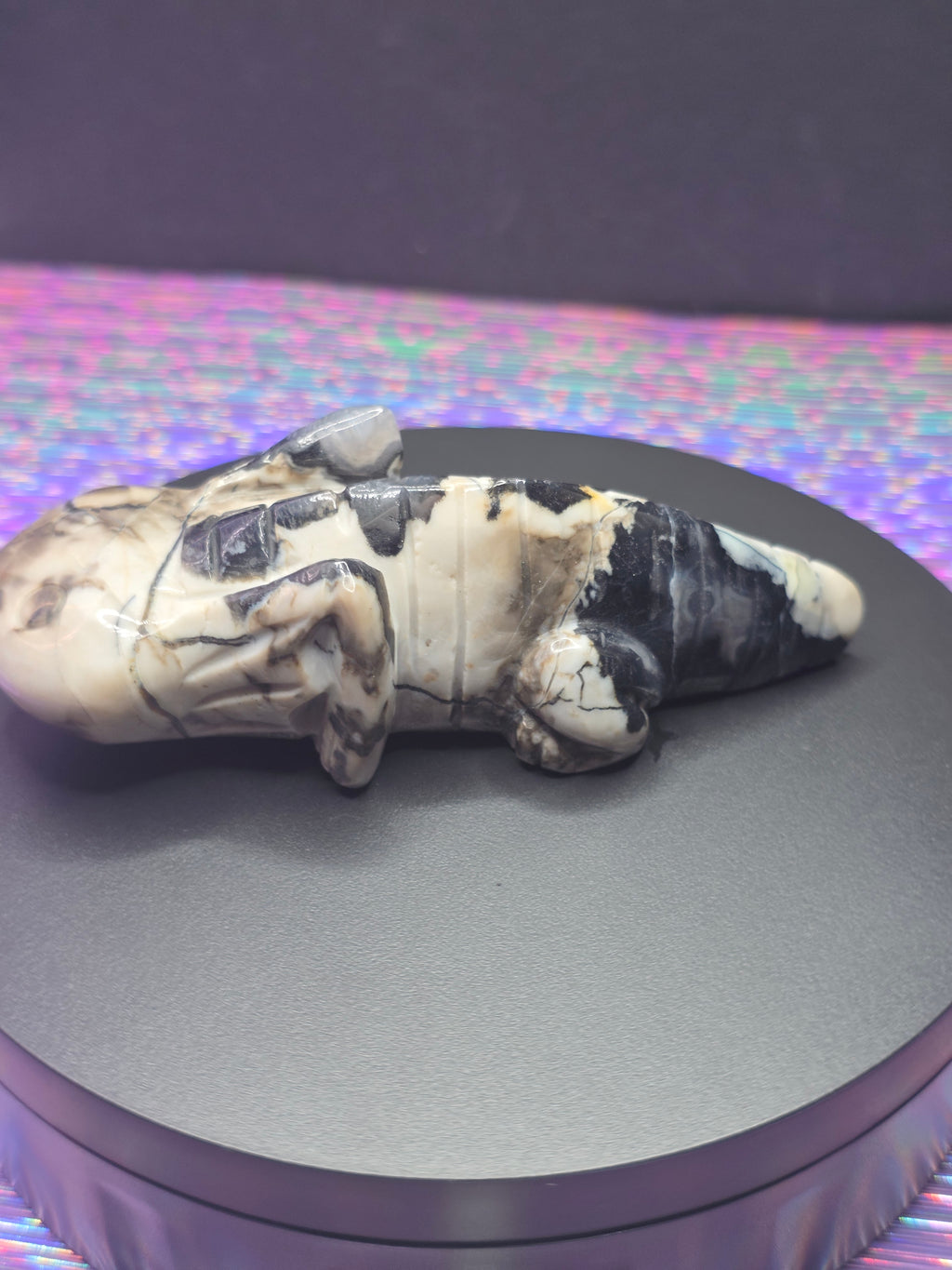 Volcano Agate Axolotl Carving A