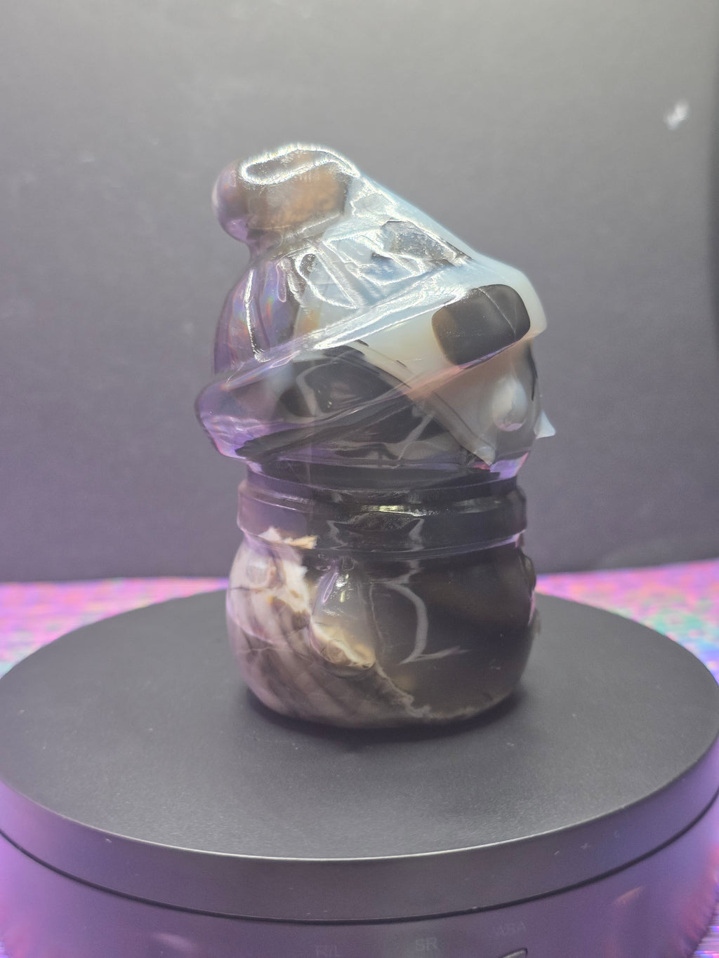 Volcano Agate Snowman Carving