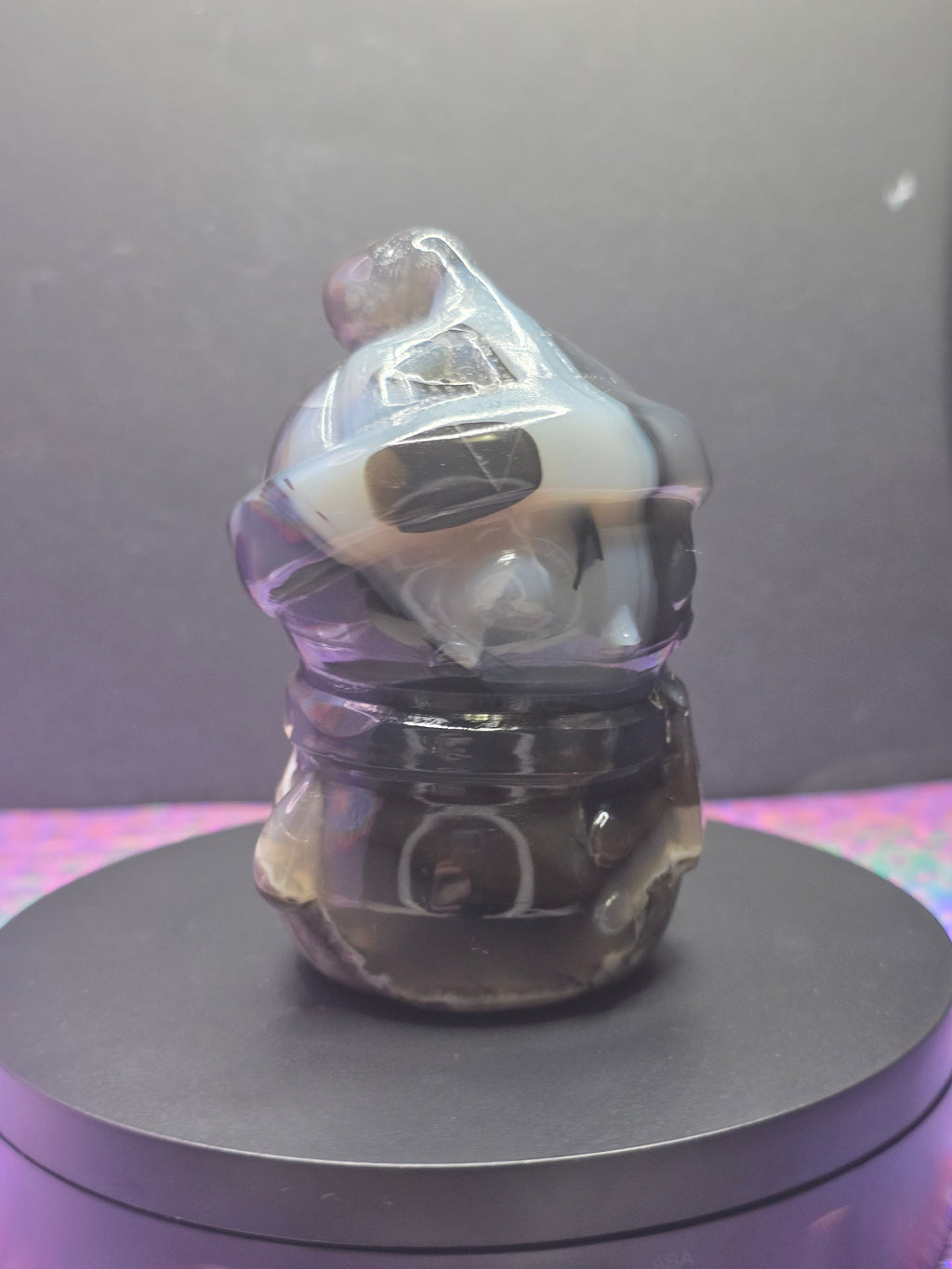 Volcano Agate Snowman Carving