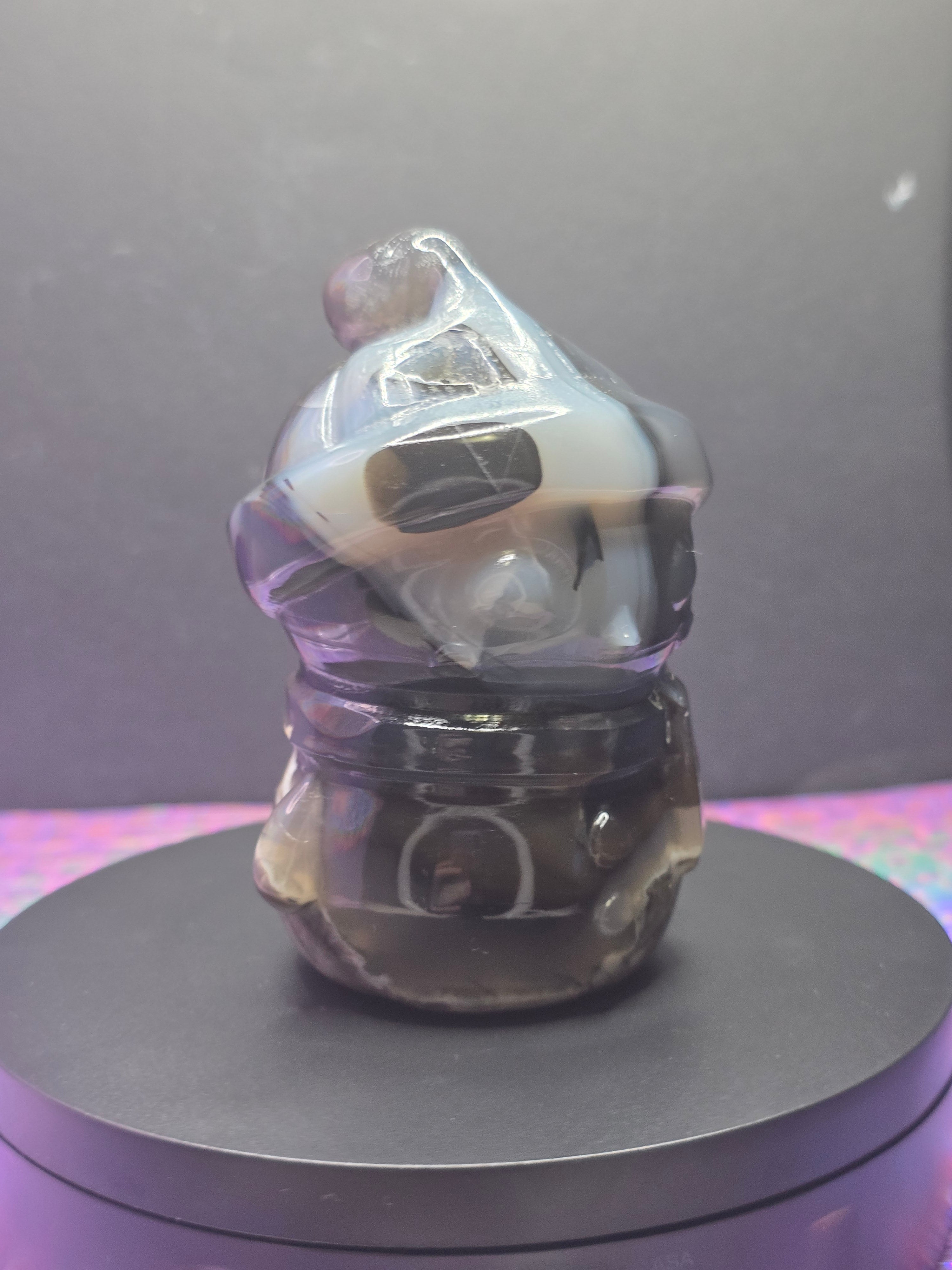 Volcano Agate Snowman Carving