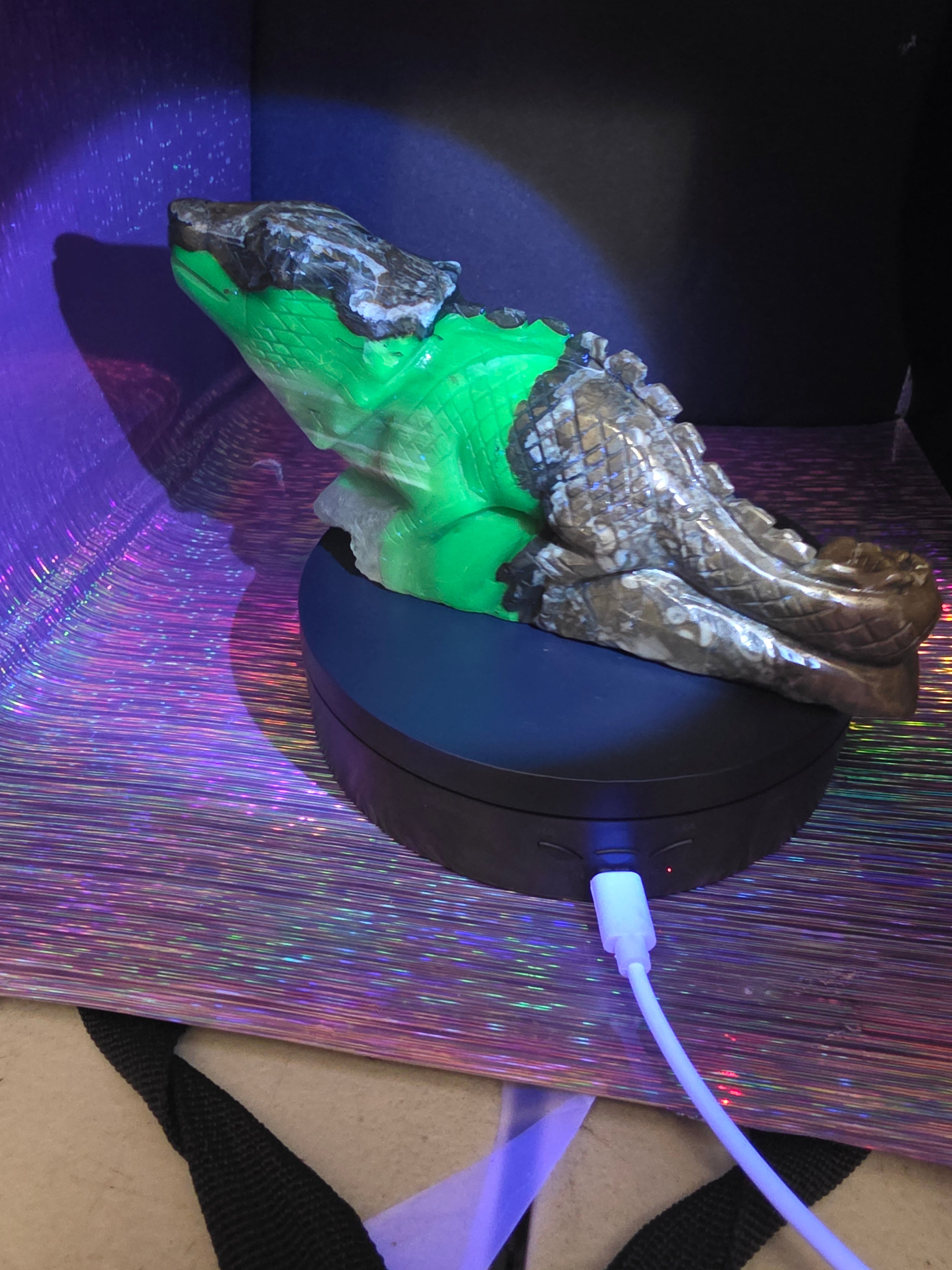 Volcano Agate Large Lizard Carving
