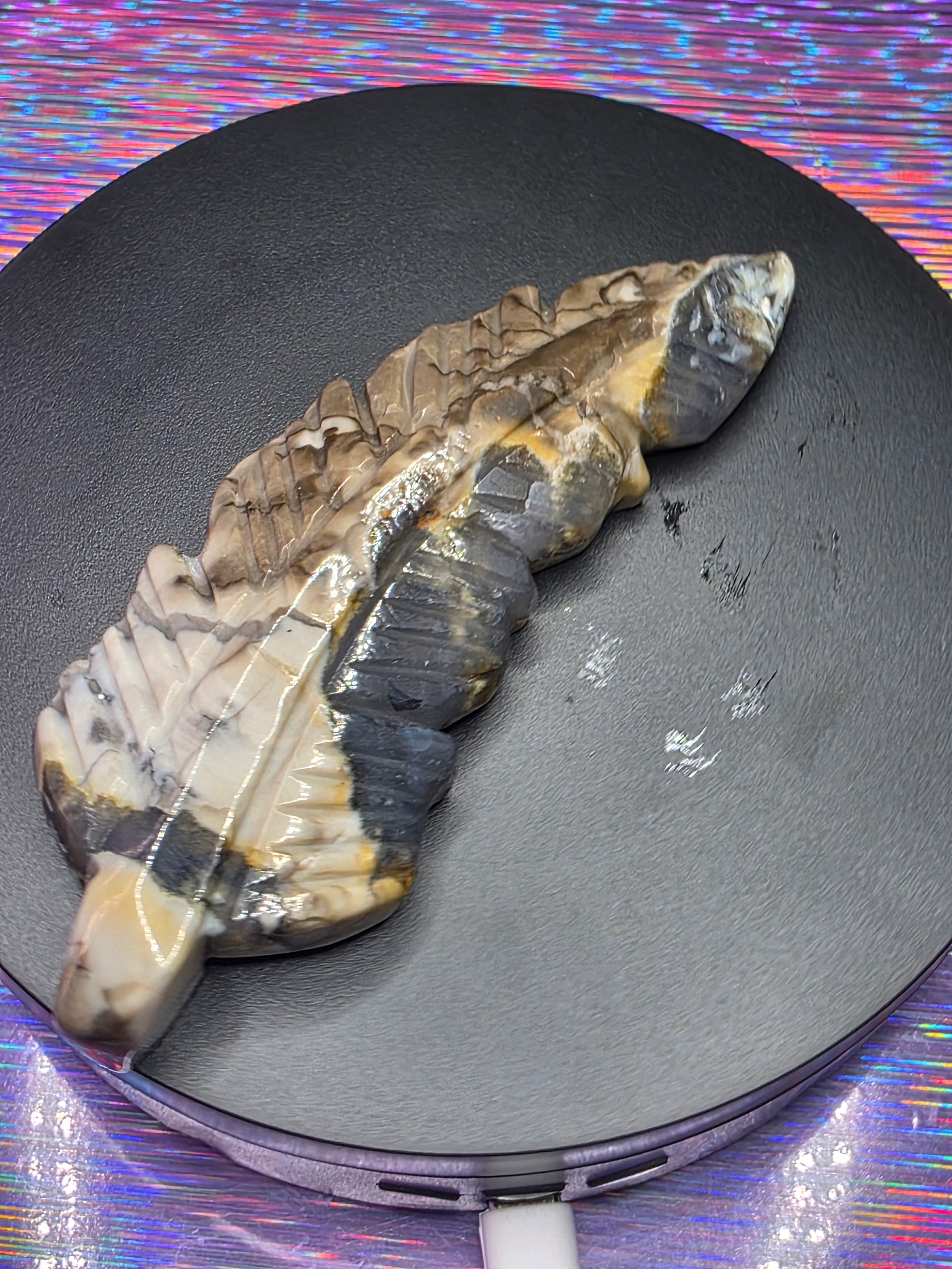 Volcano Agate Feather