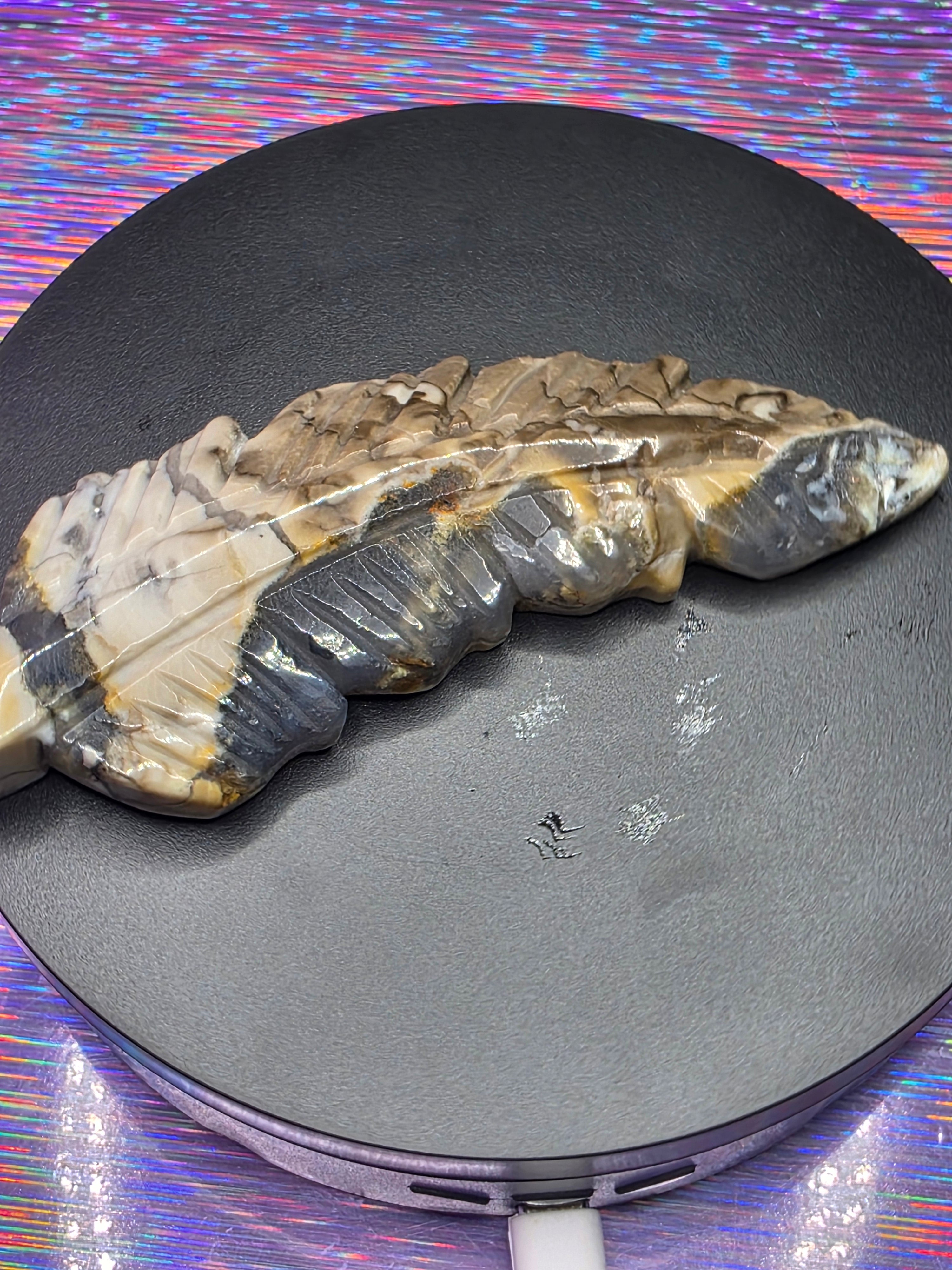 Volcano Agate Feather