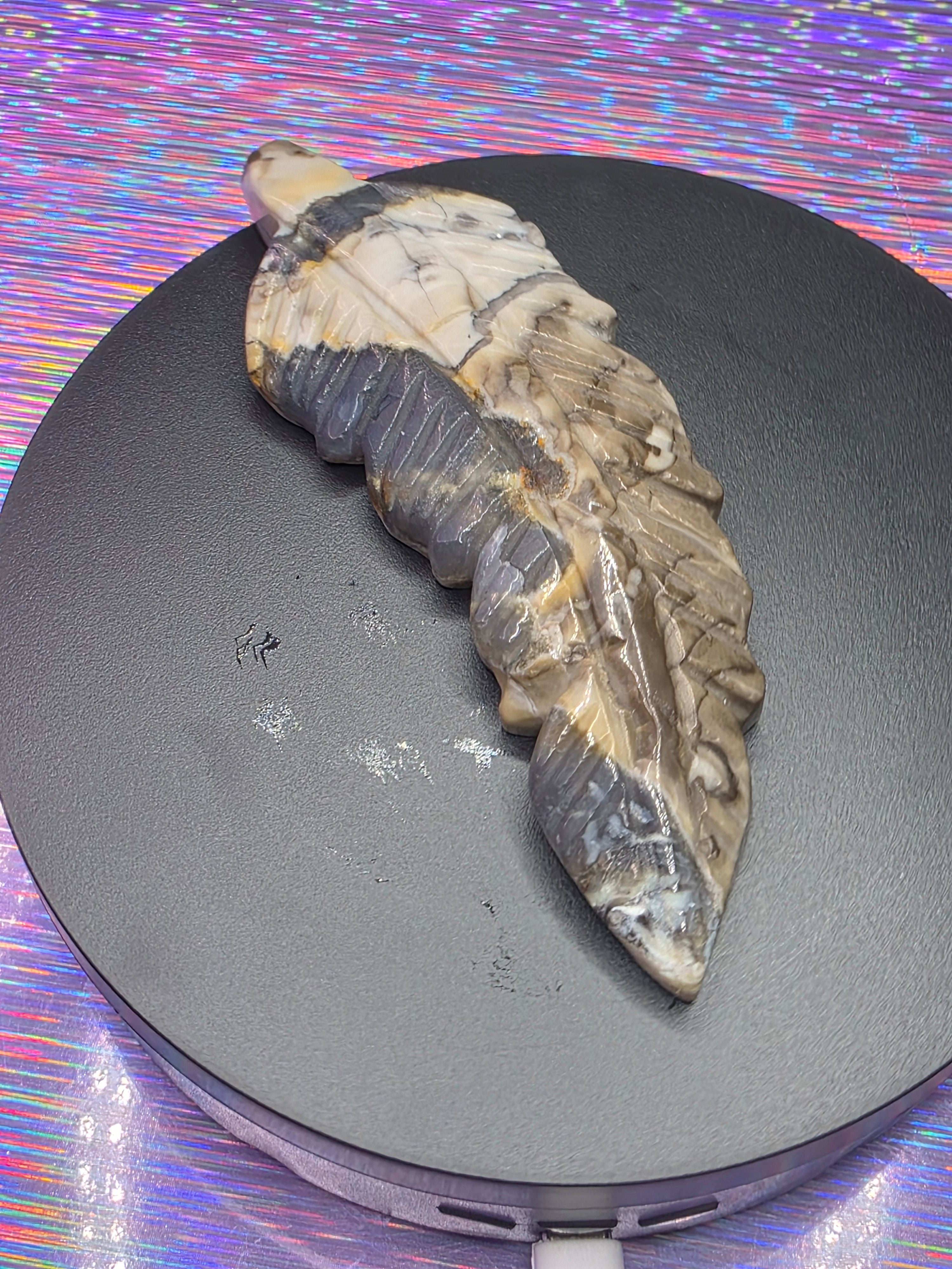 Volcano Agate Feather