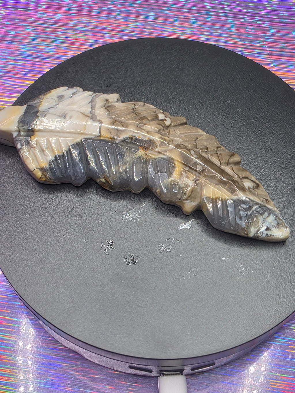Volcano Agate Feather