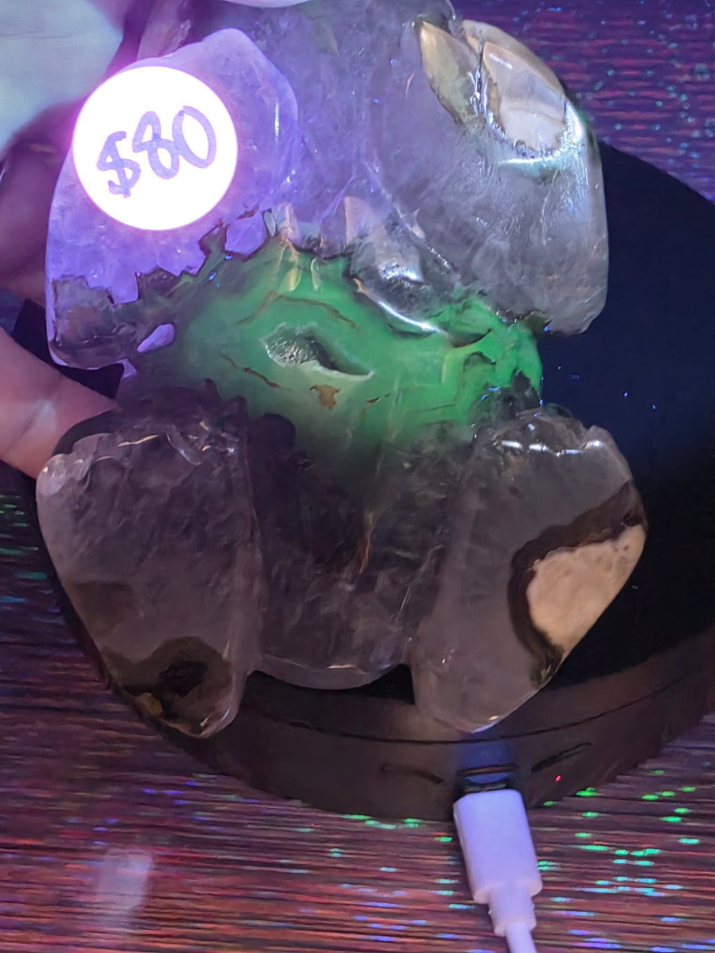 Volcano Agate Frog Carving