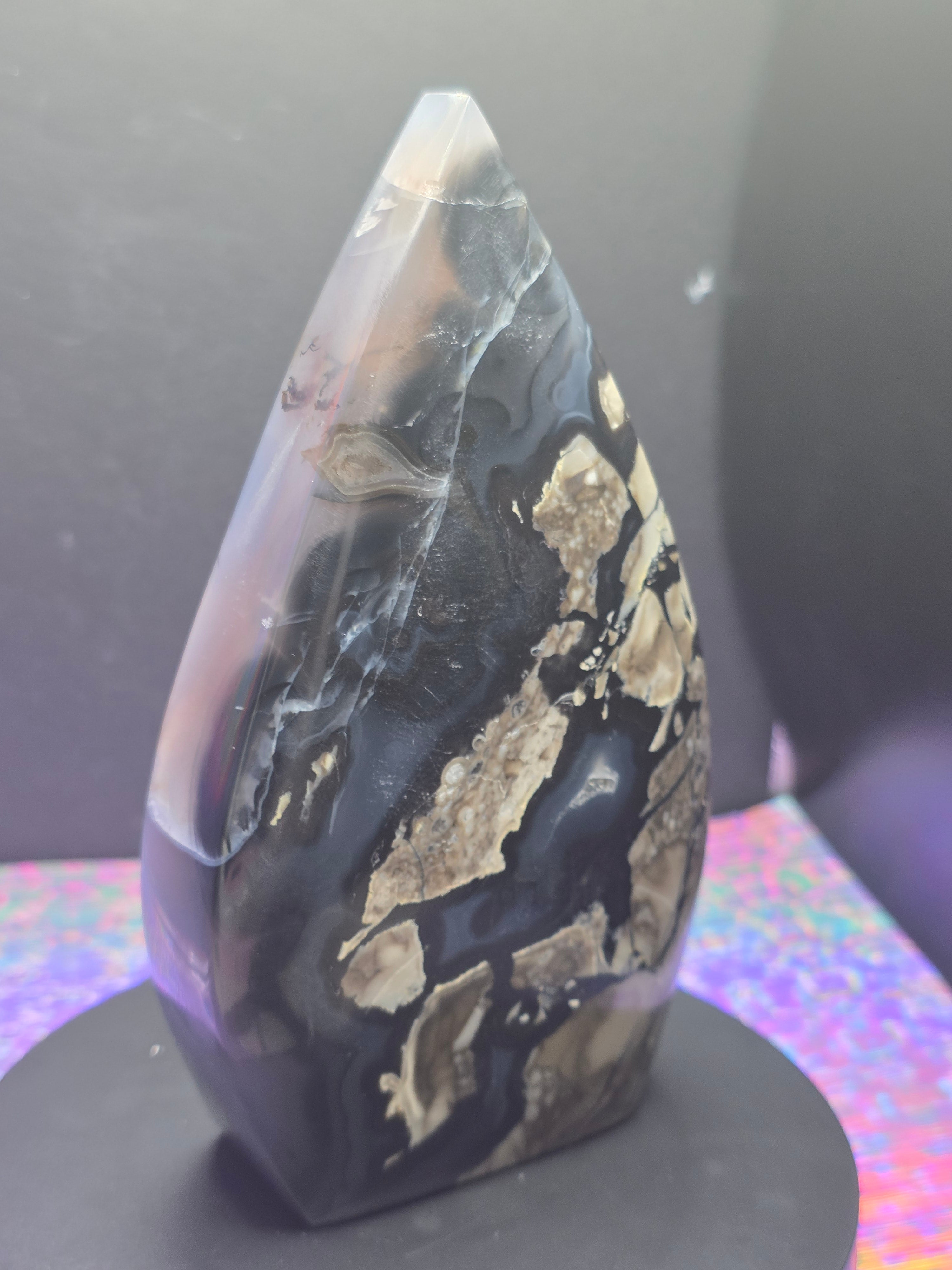 Large Volcano Agate Teardrop A