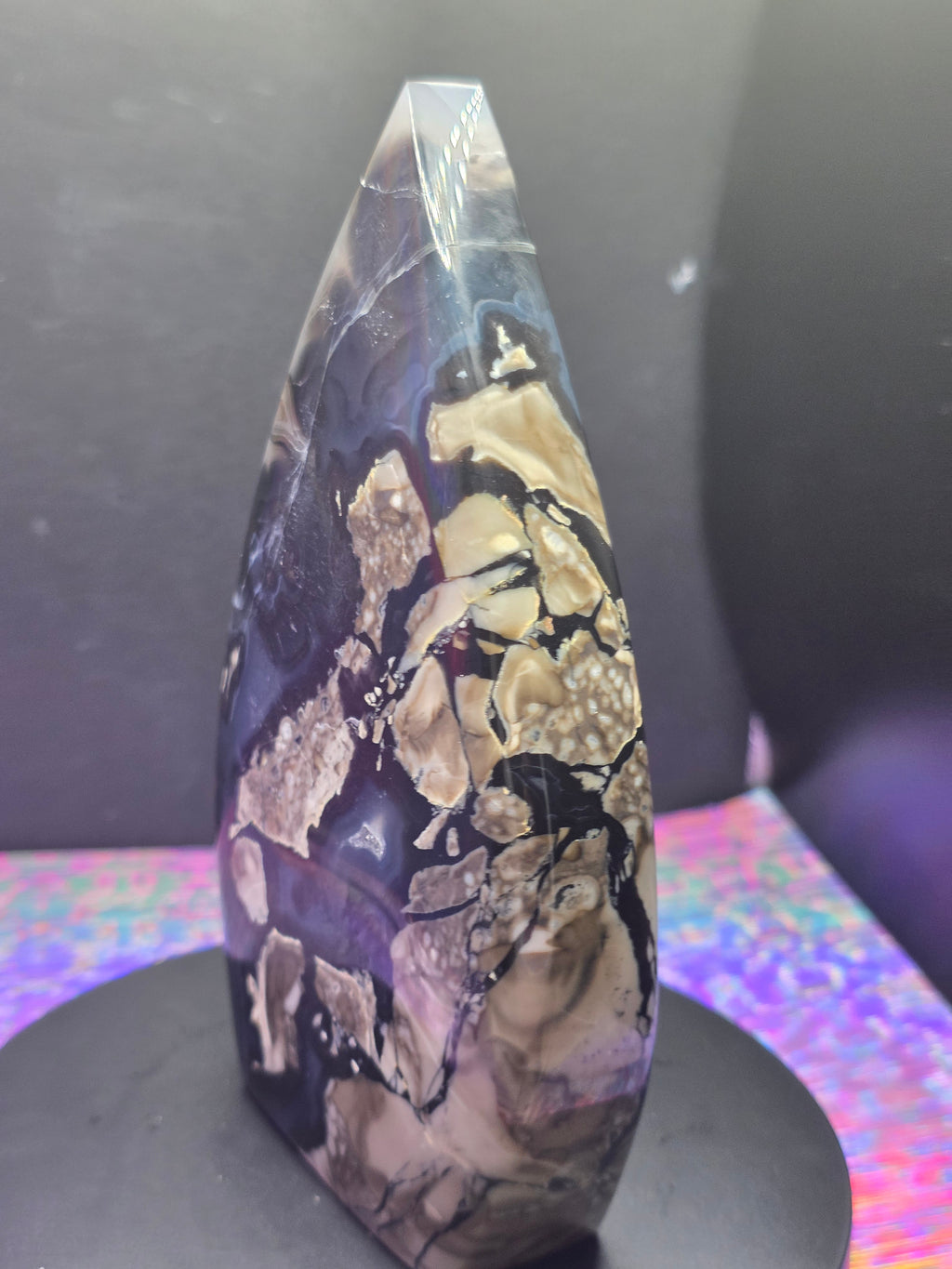 Large Volcano Agate Teardrop A