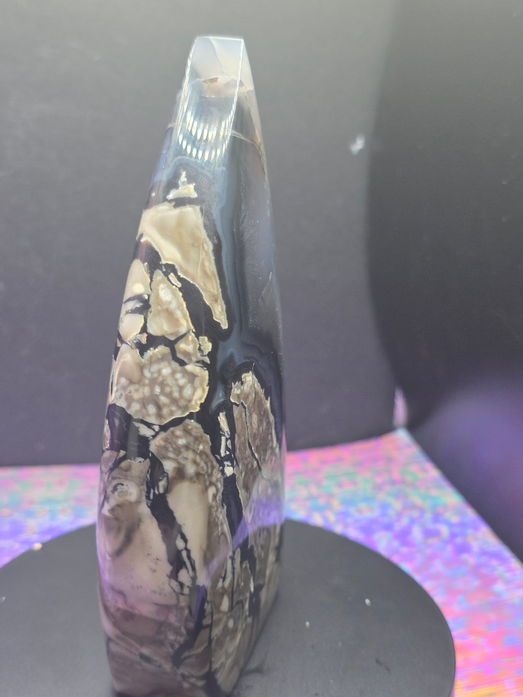 Large Volcano Agate Teardrop A
