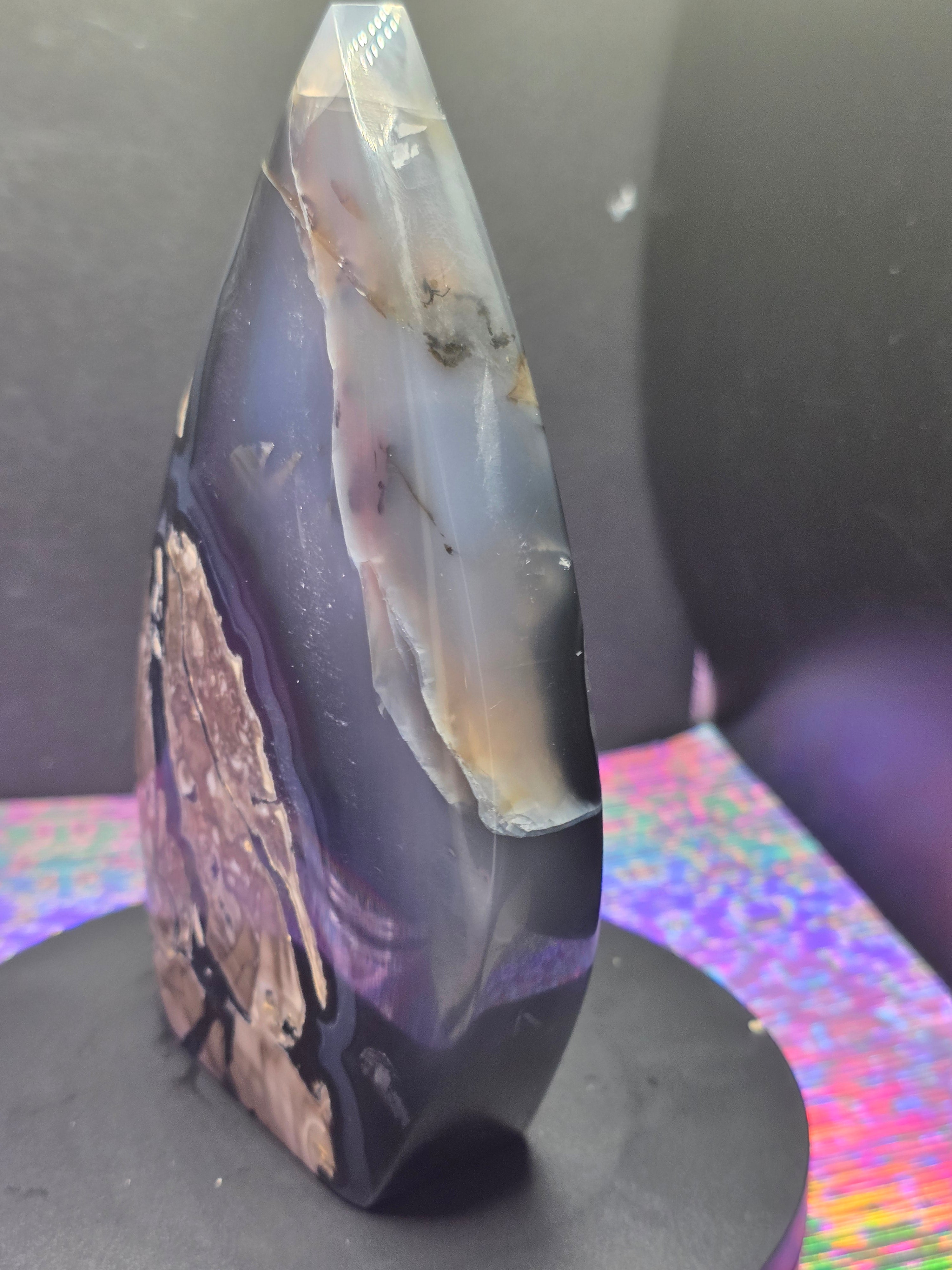 Large Volcano Agate Teardrop A