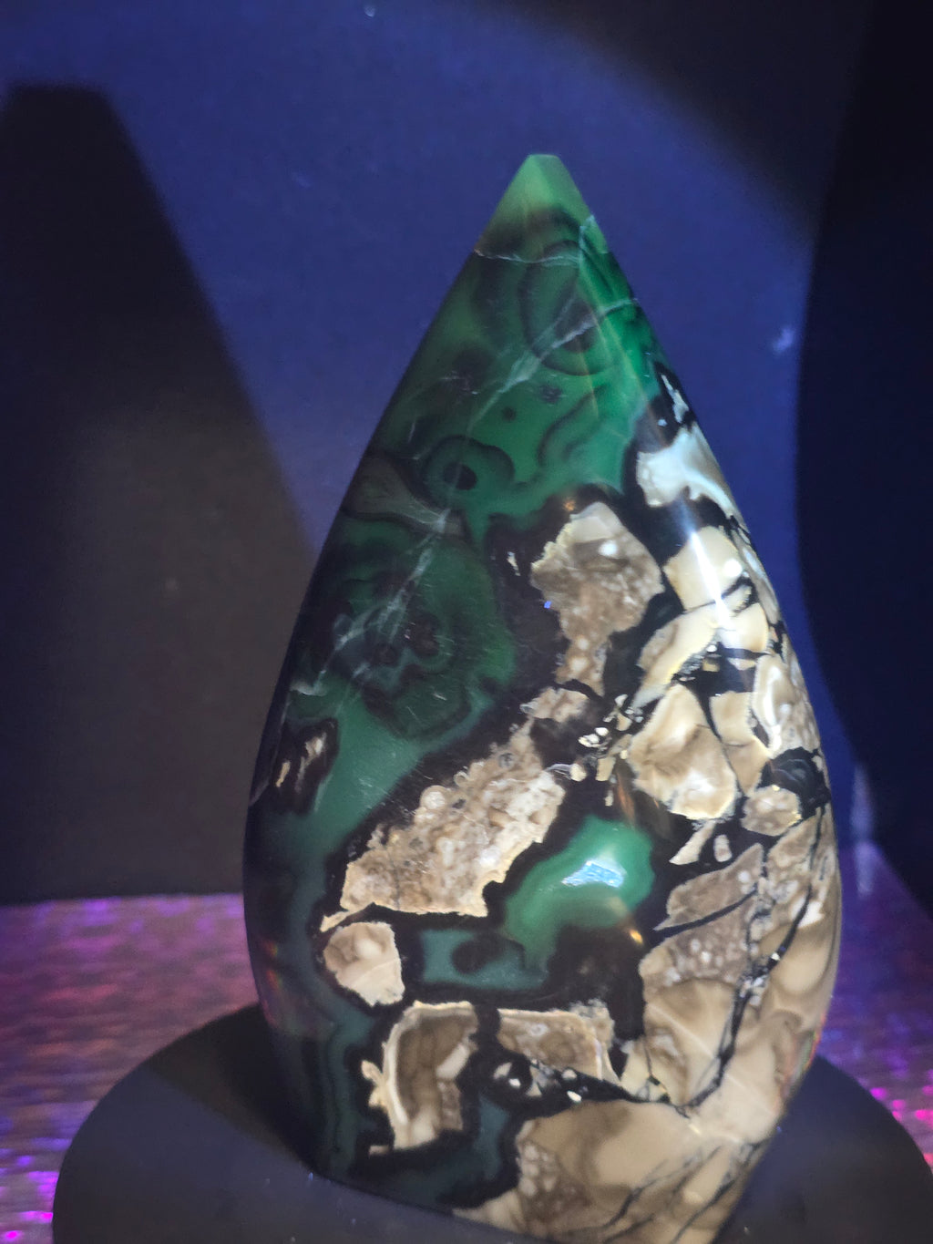 Large Volcano Agate Teardrop A