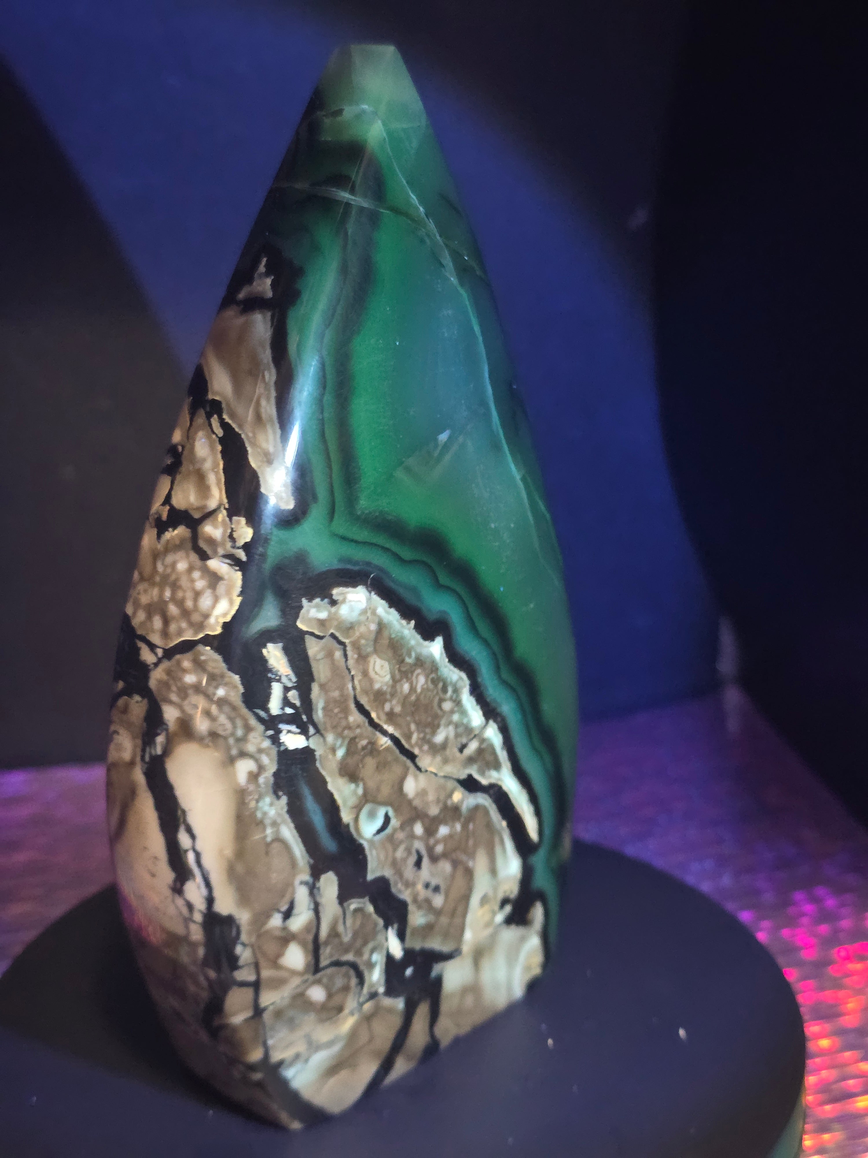 Large Volcano Agate Teardrop A