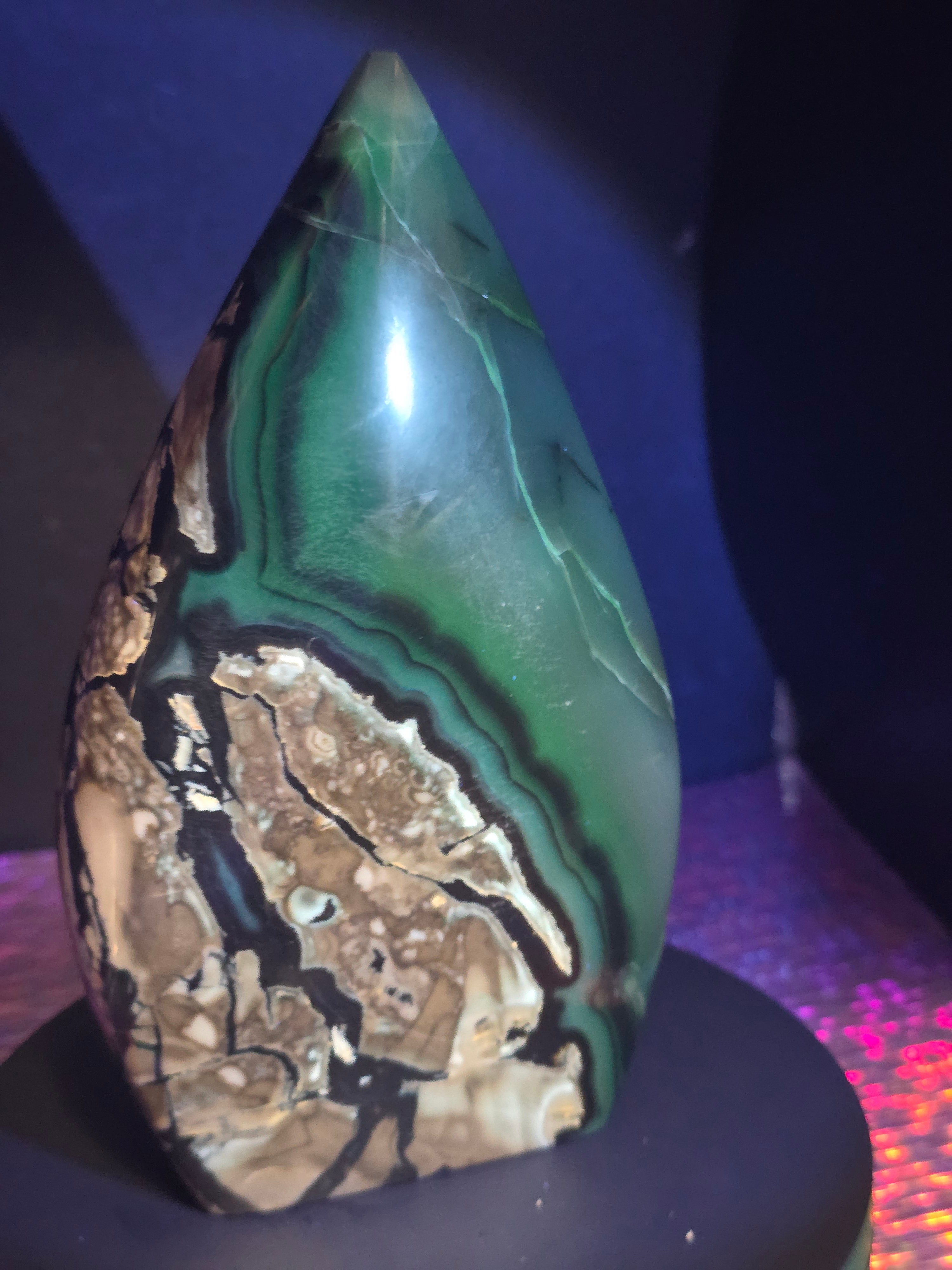 Large Volcano Agate Teardrop A
