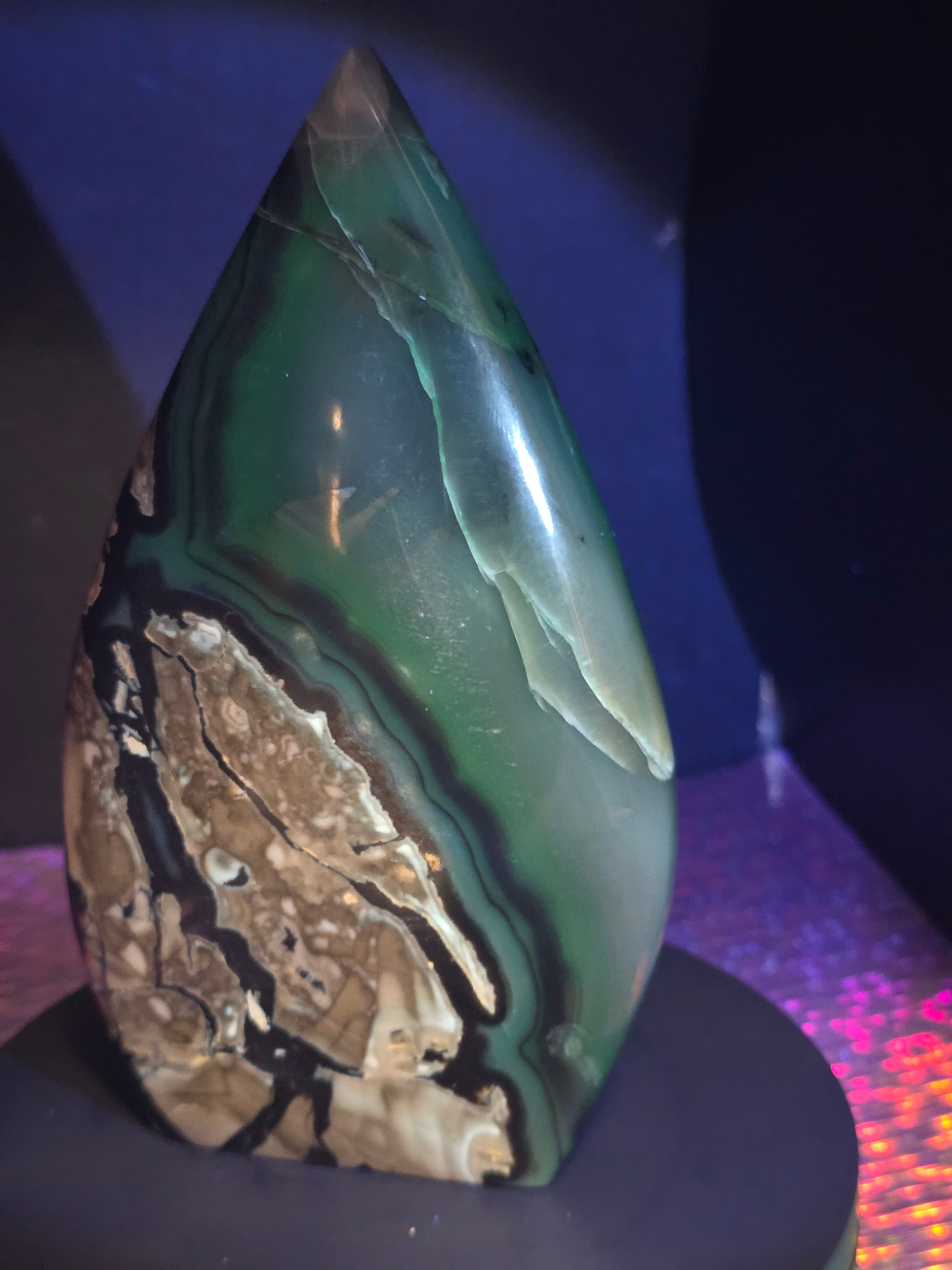 Large Volcano Agate Teardrop A