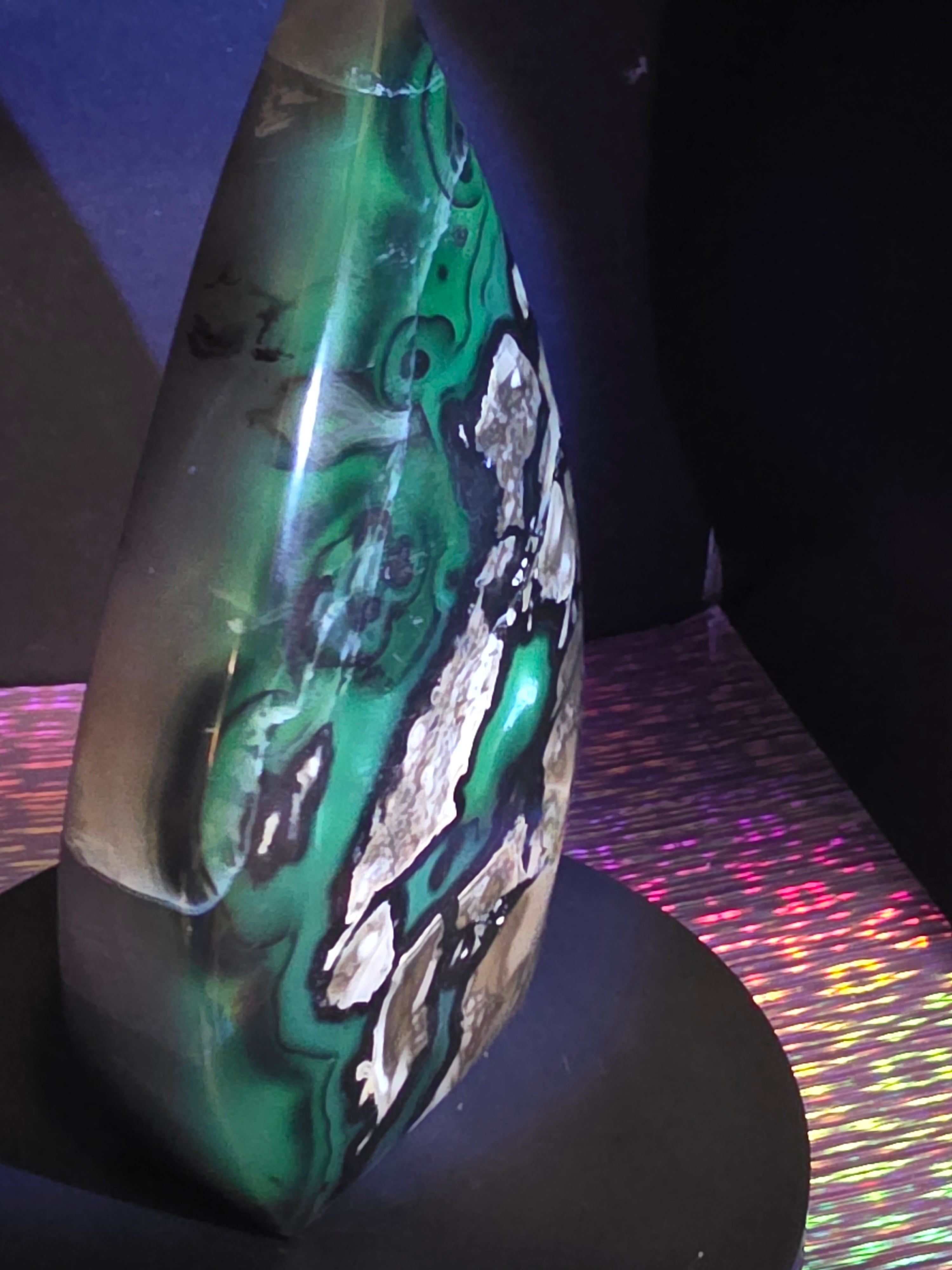 Large Volcano Agate Teardrop A