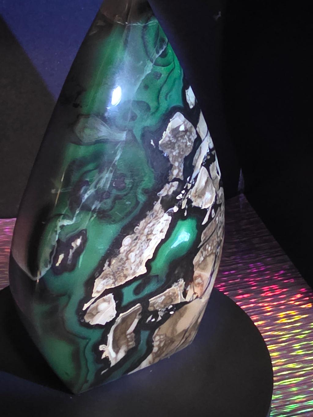 Large Volcano Agate Teardrop A