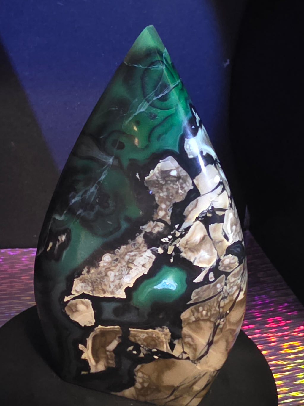 Large Volcano Agate Teardrop A