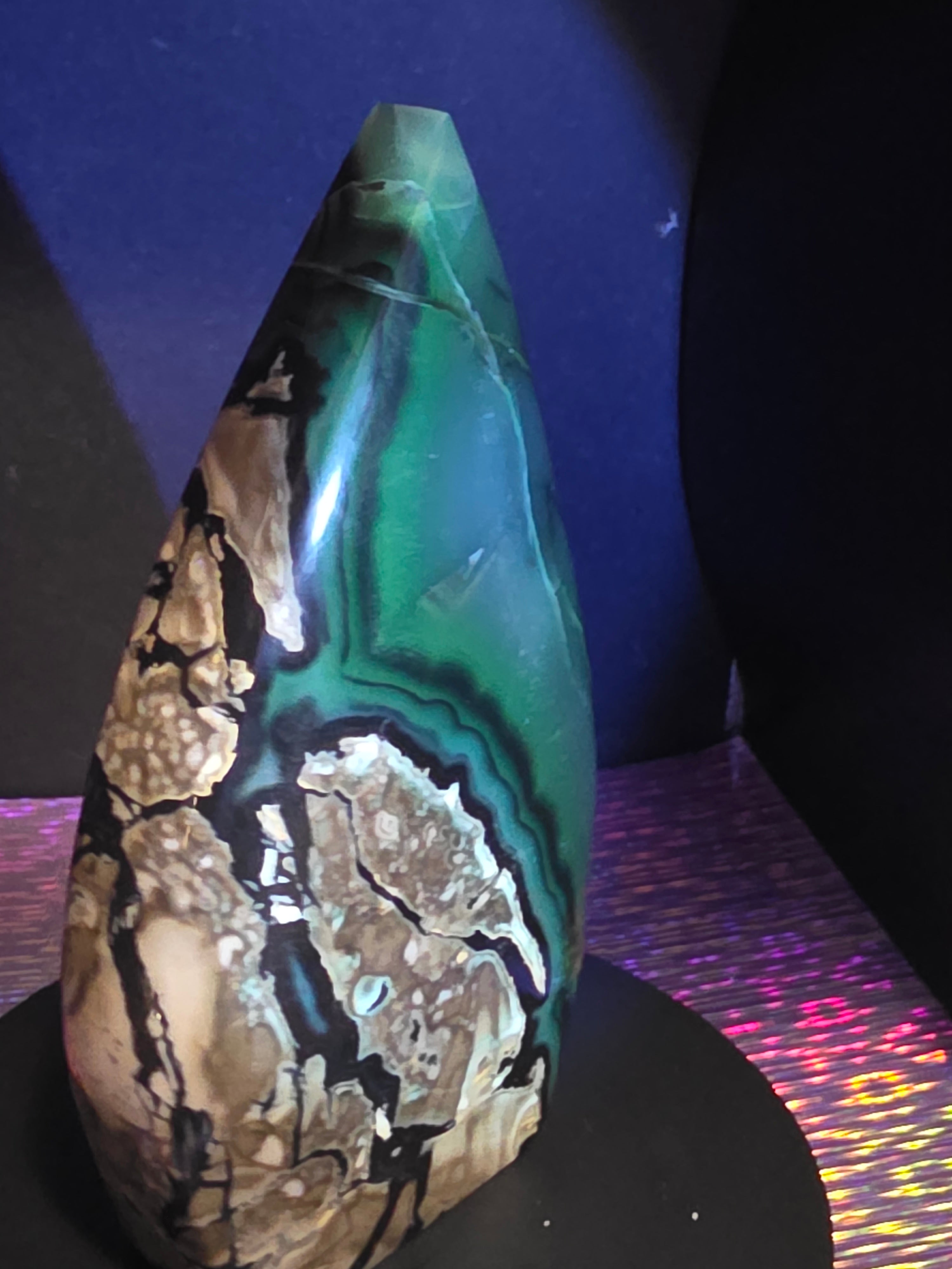 Large Volcano Agate Teardrop A