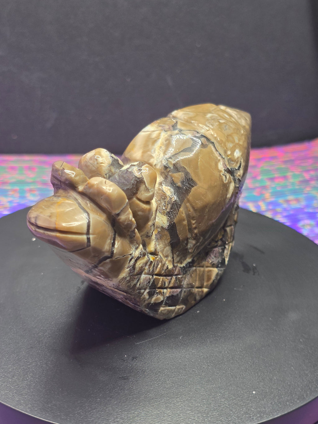 Volcano Agate Snail Carving A