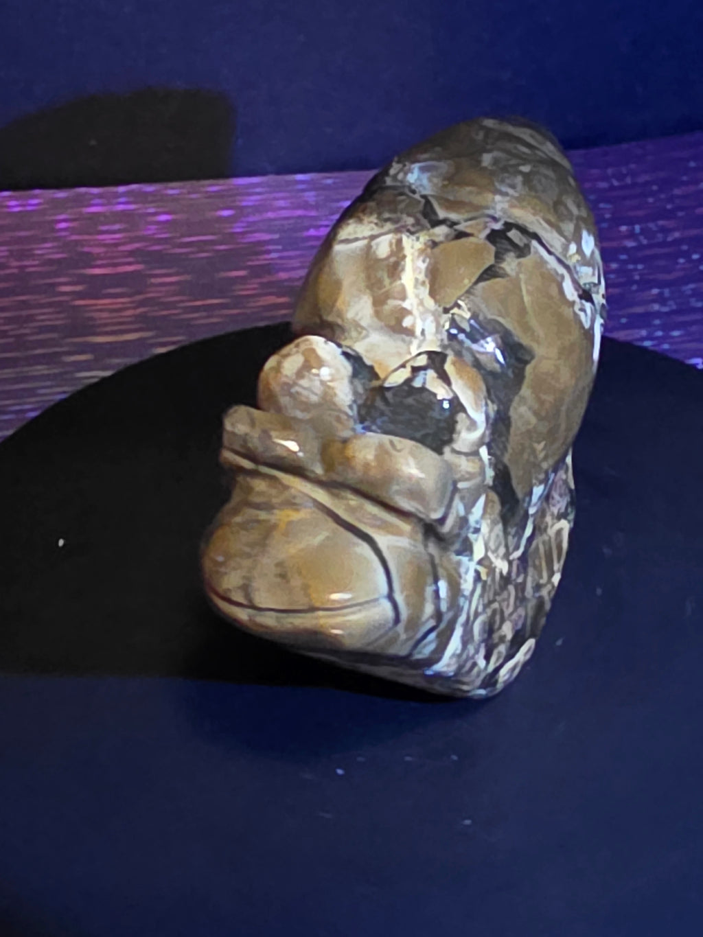 Volcano Agate Snail Carving A