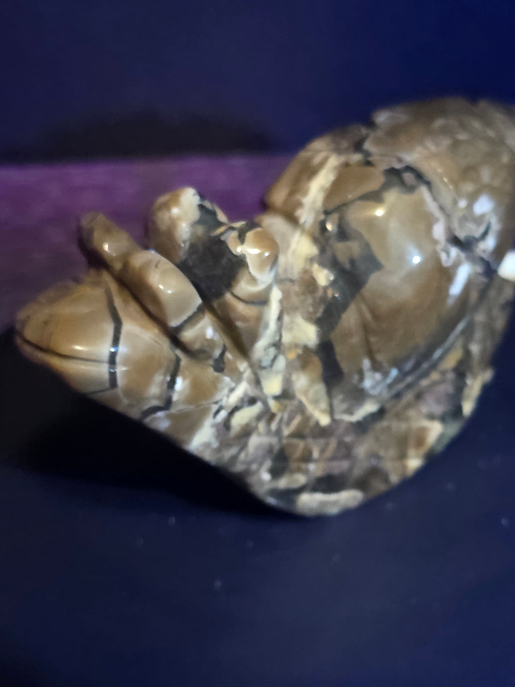 Volcano Agate Snail Carving A