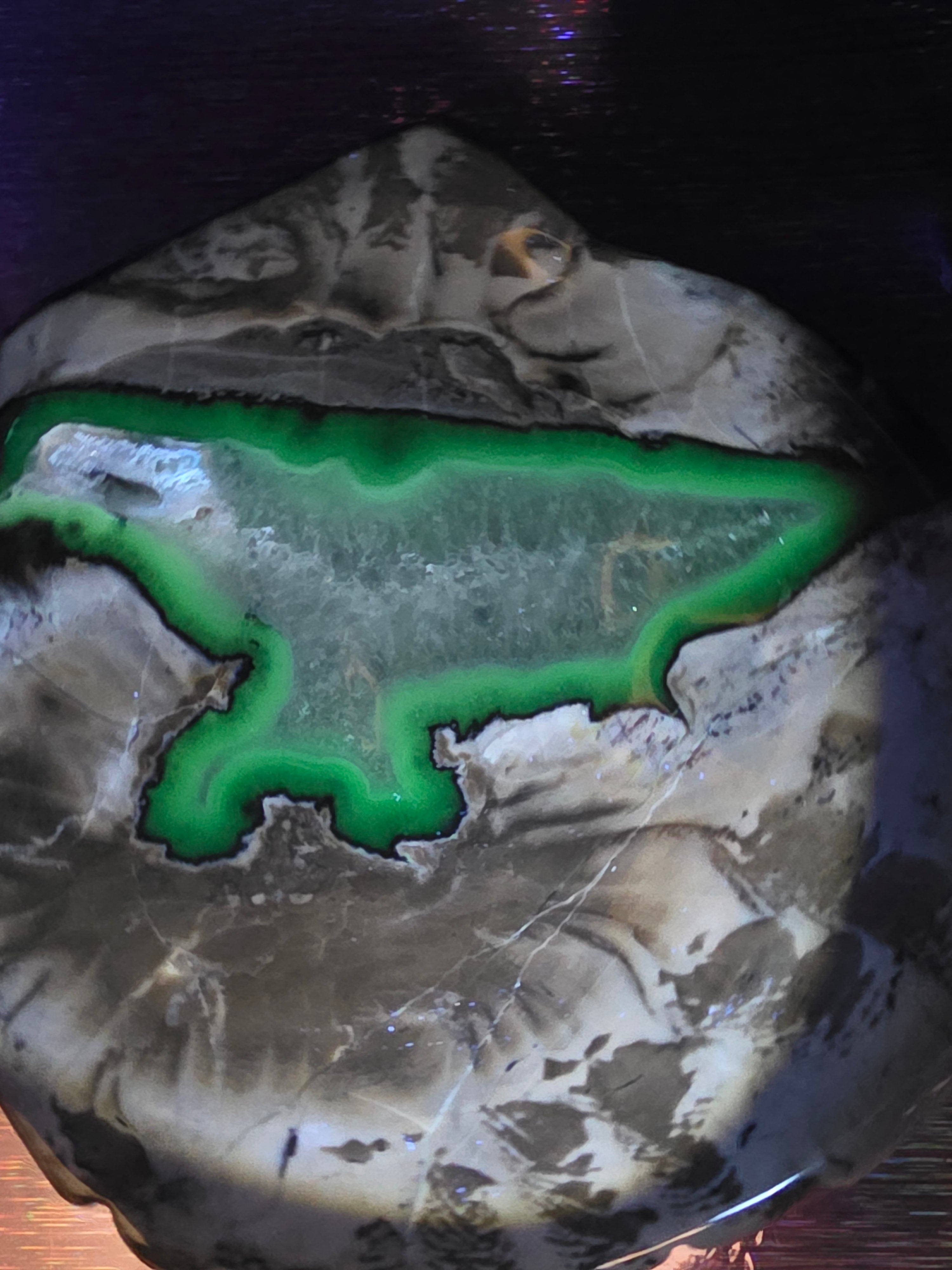 Volcano Agate Shell Bowl A