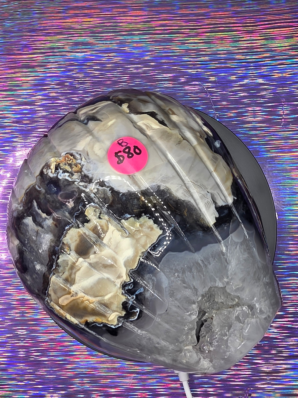 Volcano Agate Shell Bowl B