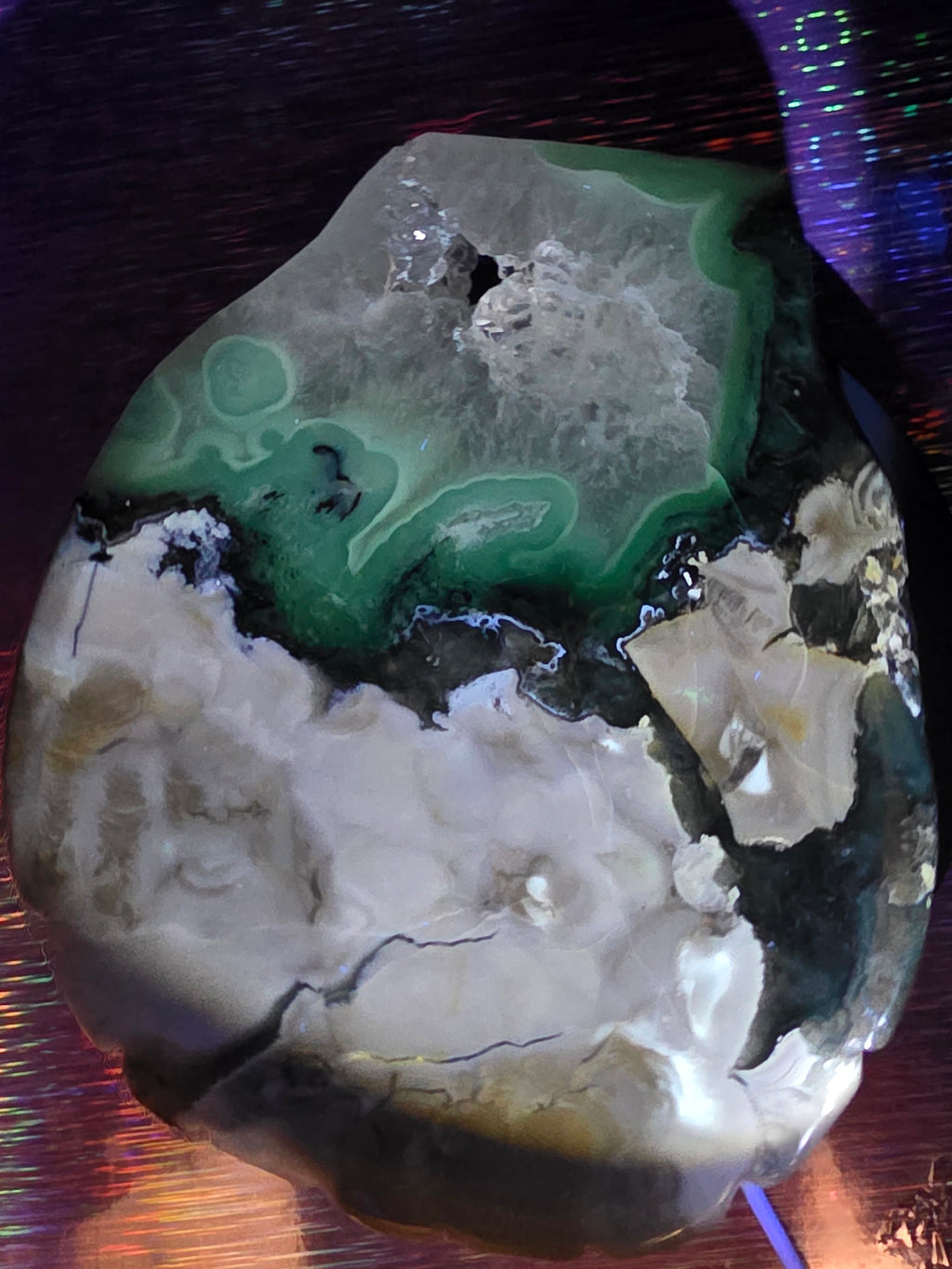 Volcano Agate Shell Bowl B