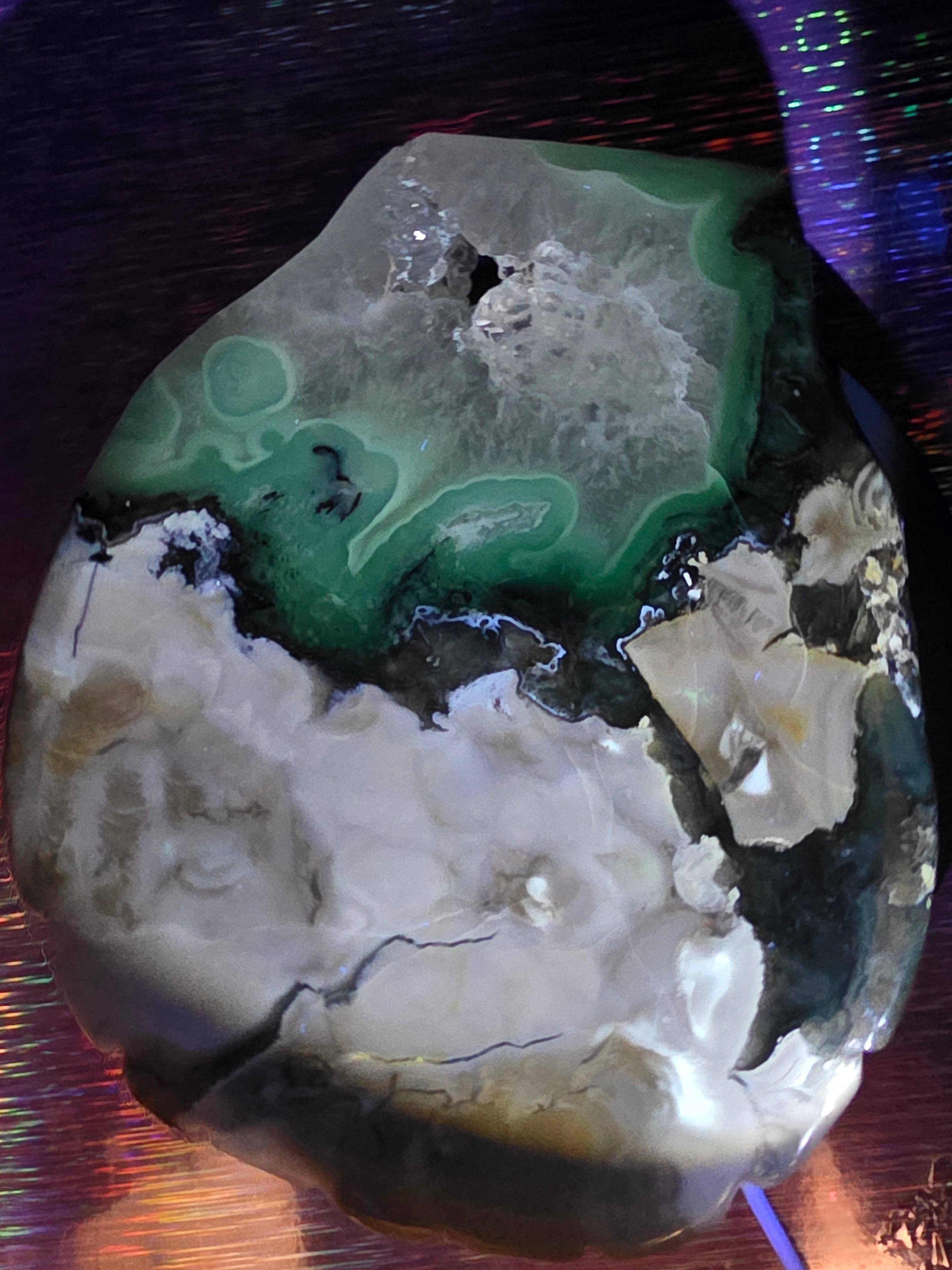 Volcano Agate Shell Bowl B