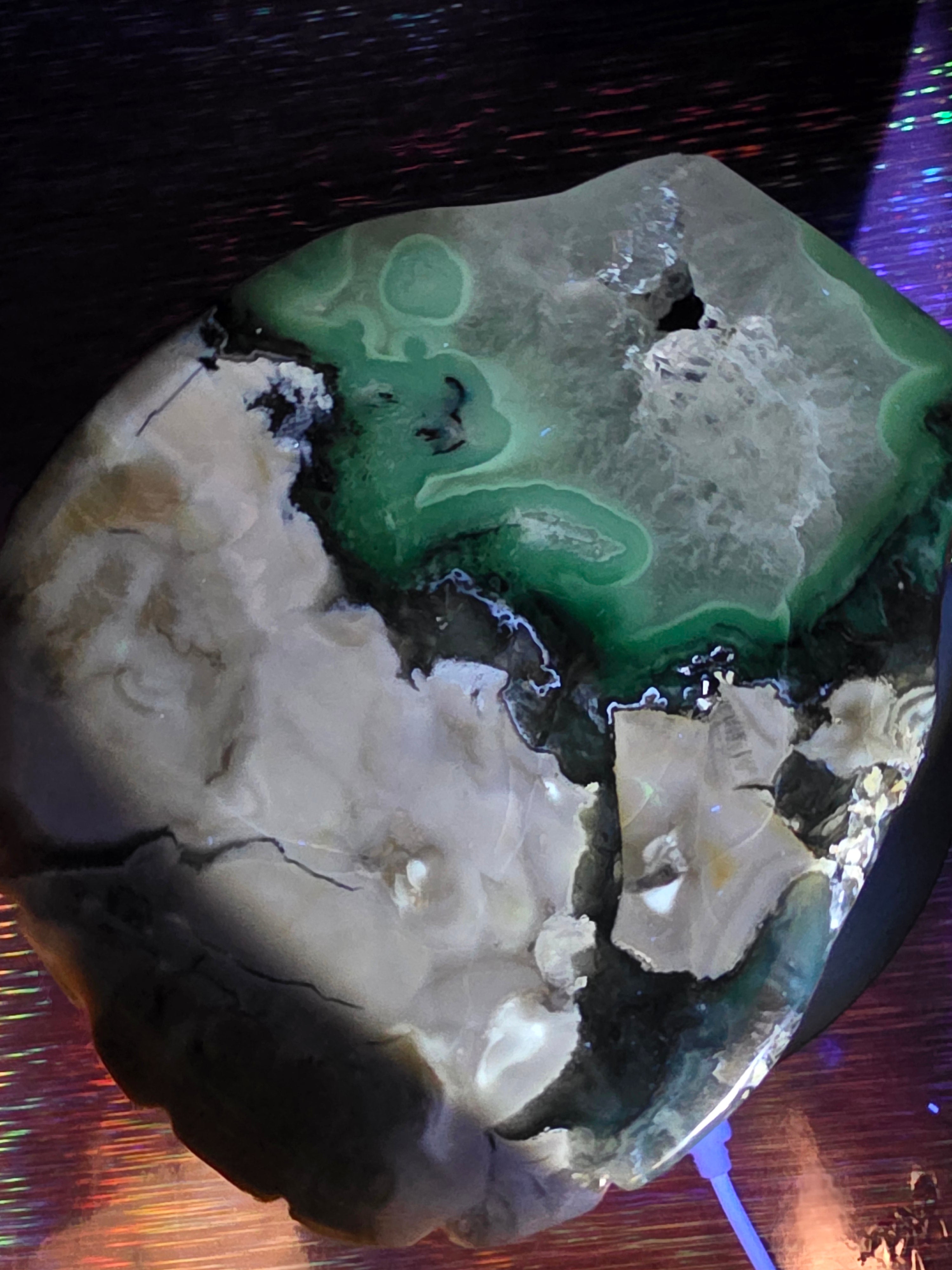 Volcano Agate Shell Bowl B