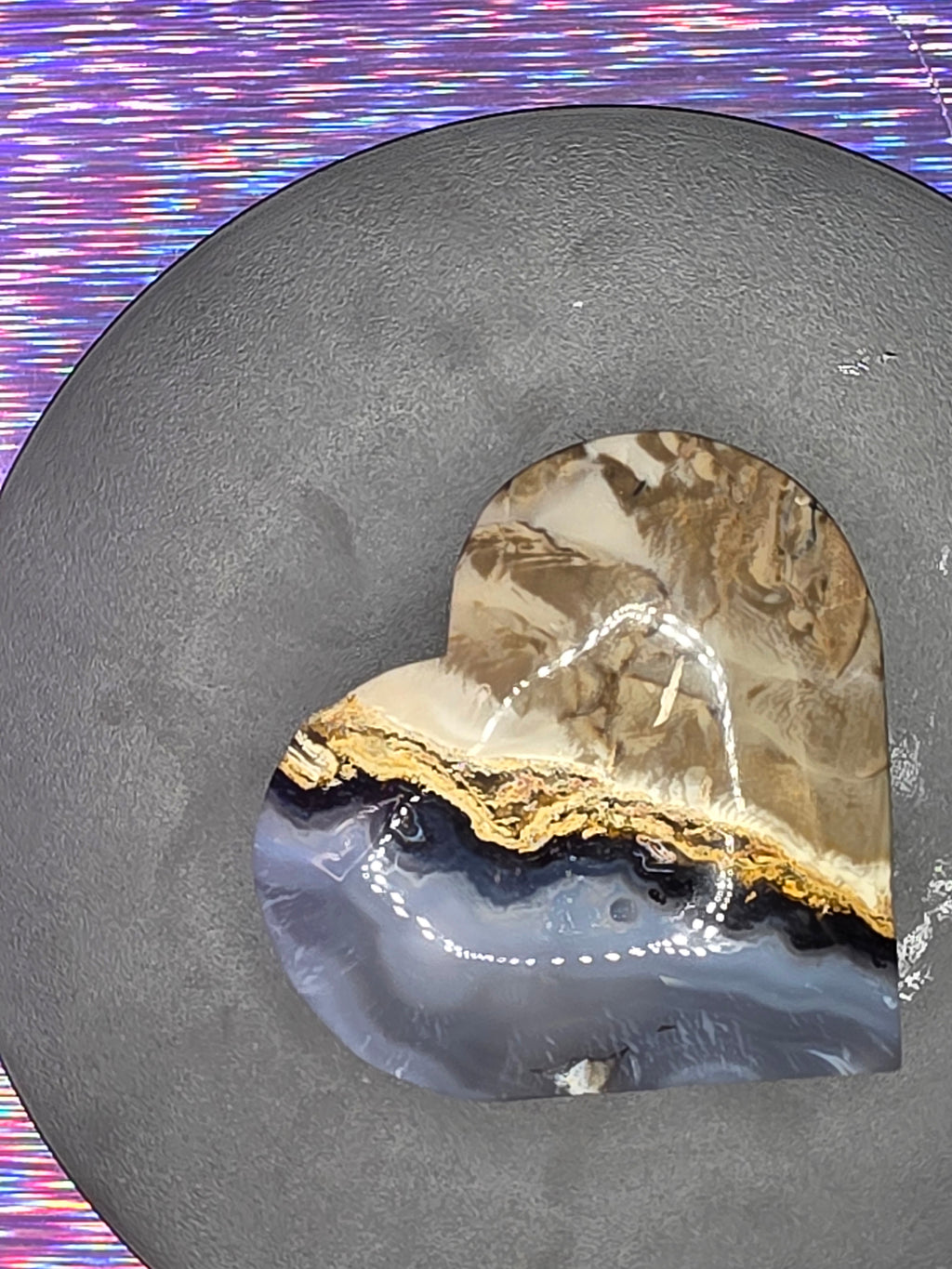 Mini Volcano Agate Heart
